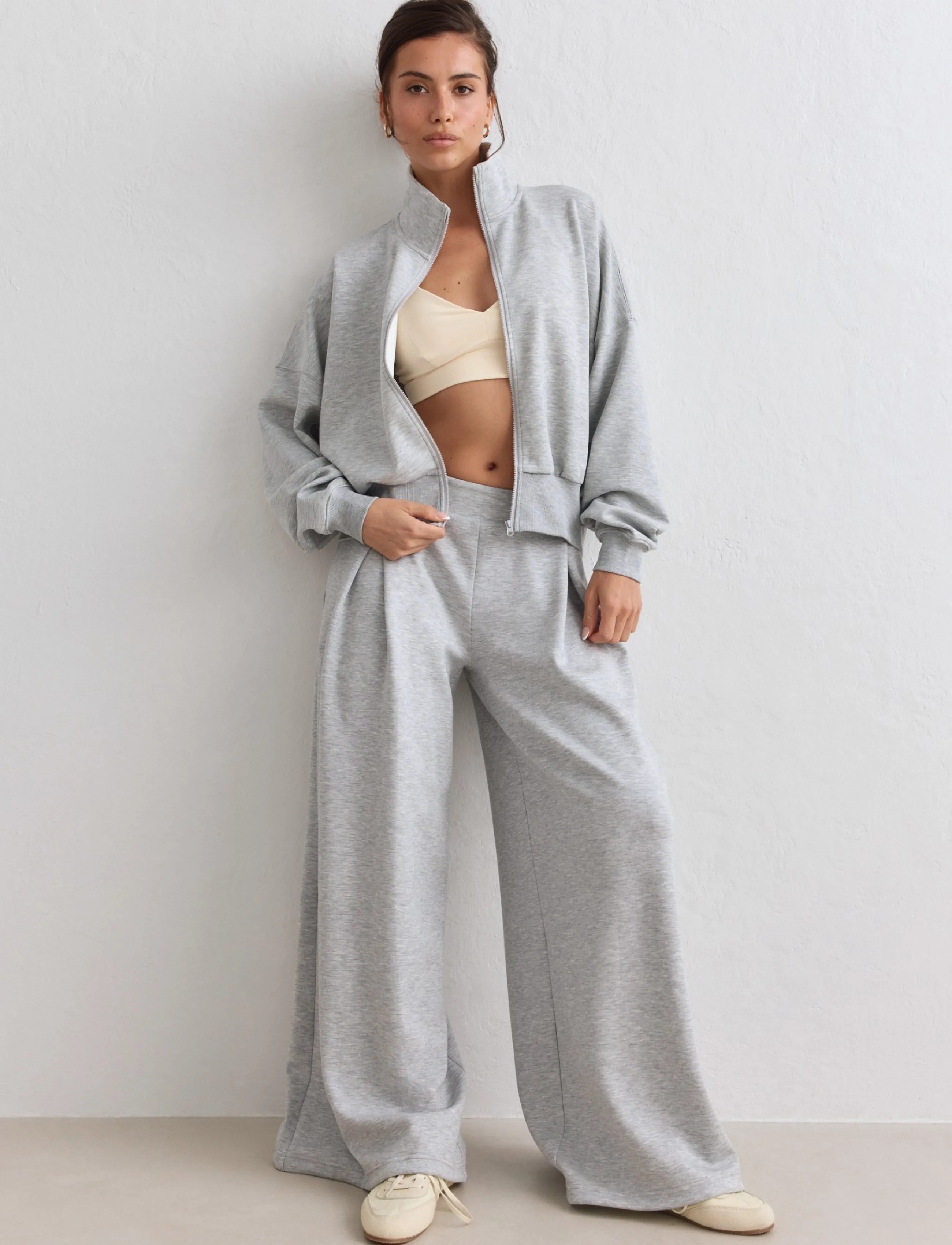 aim´n - Soft Modal Pants - trainingshosen - light grey melange - 5