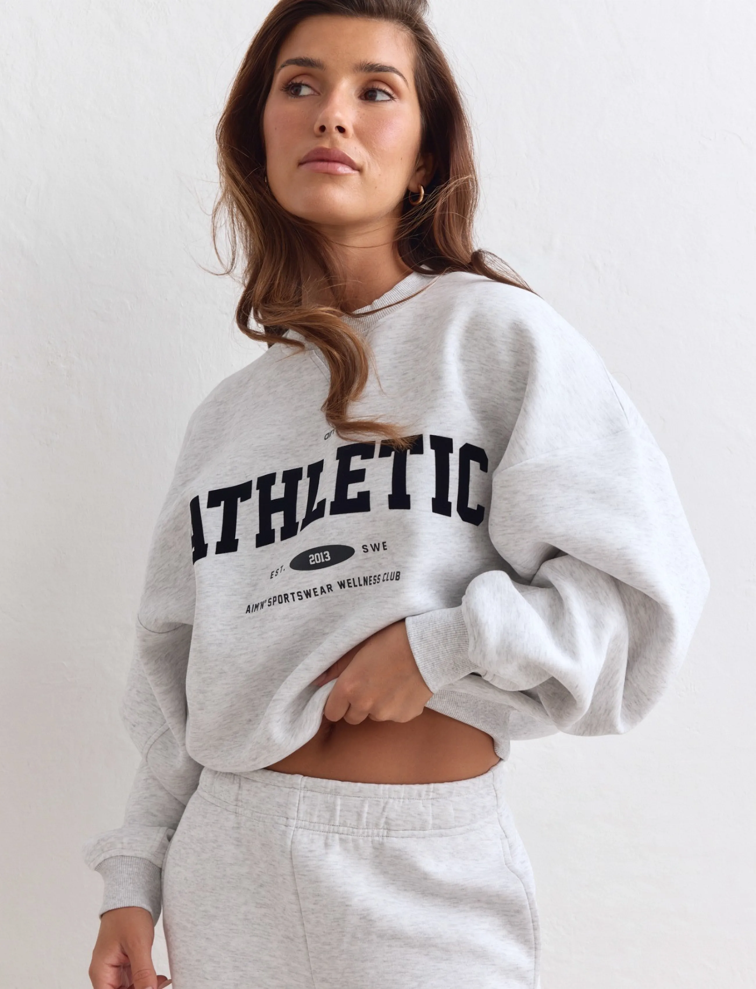 aim´n - Athletics Club Sweatshirt - Överdelar - light grey melange - 3