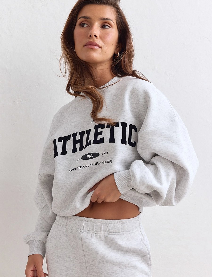 aim´n - Athletics Club Sweatshirt - Överdelar - light grey melange - 3