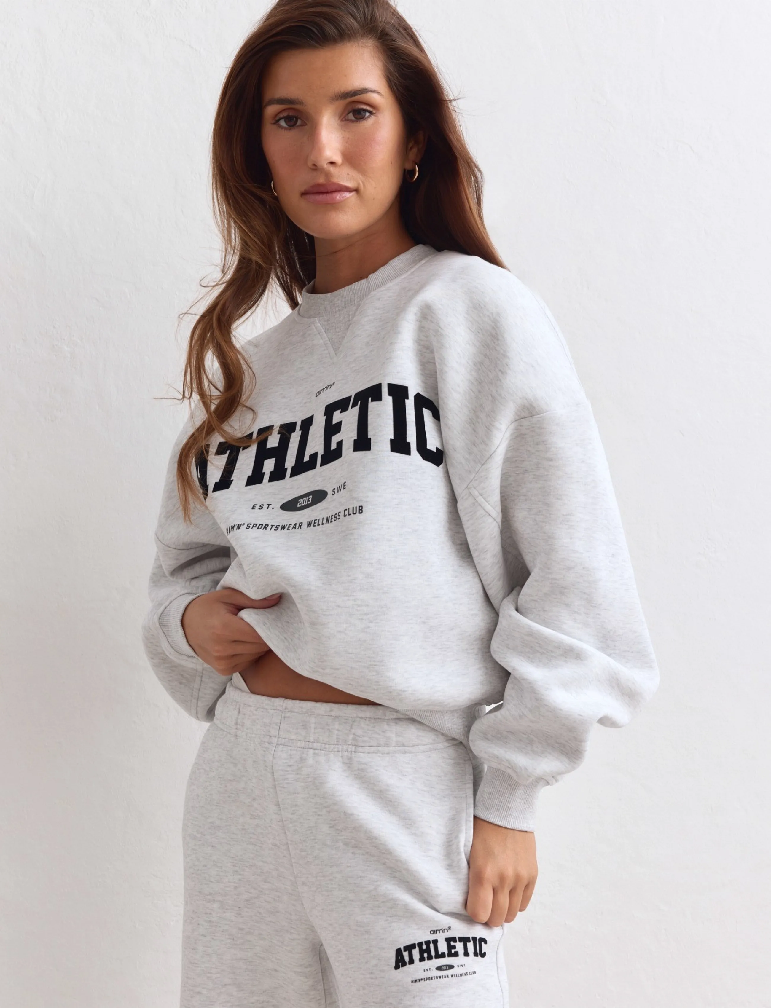 aim´n - Athletics Club Sweatshirt - Överdelar - light grey melange - 4