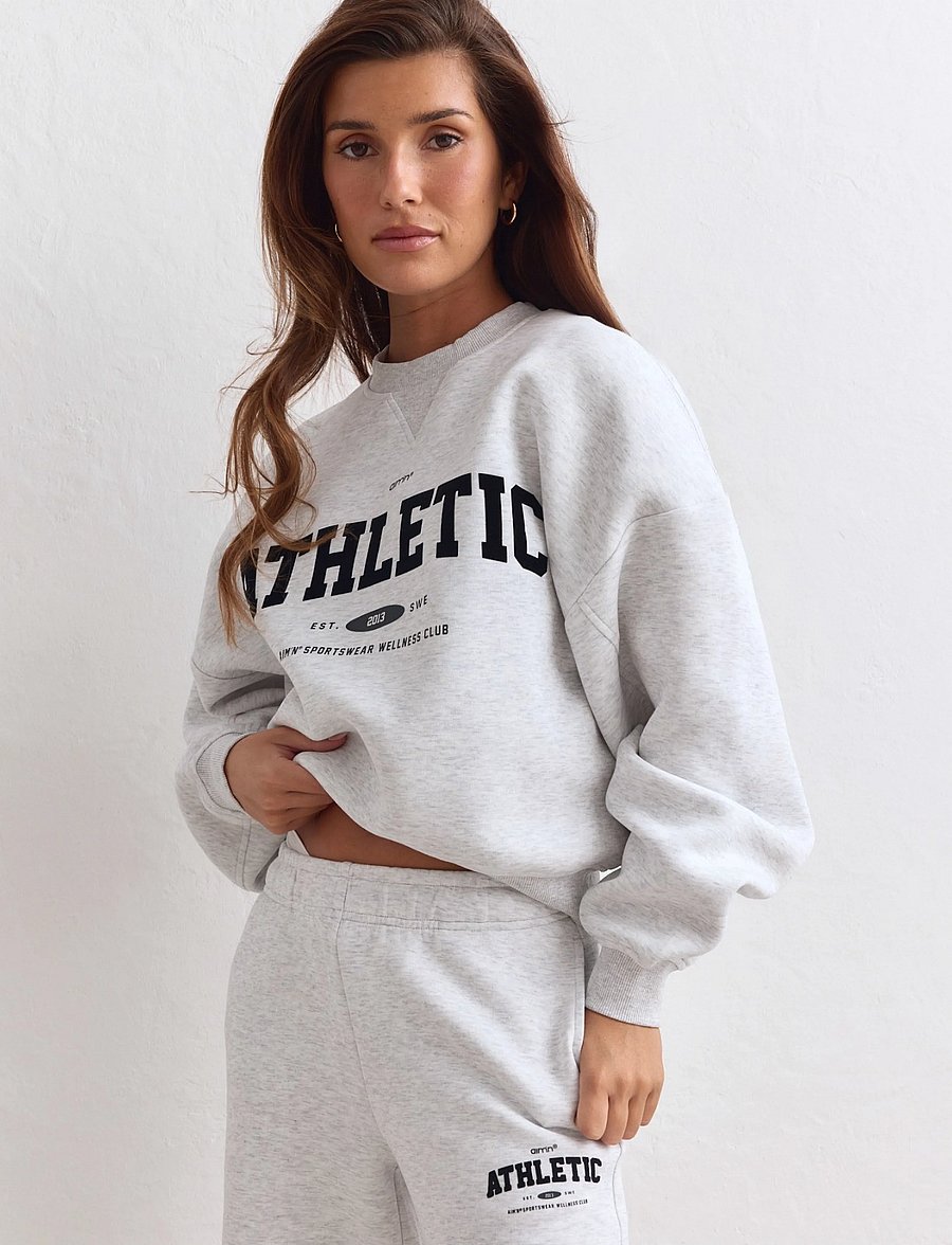 aim´n - Athletics Club Sweatshirt - Överdelar - light grey melange - 4
