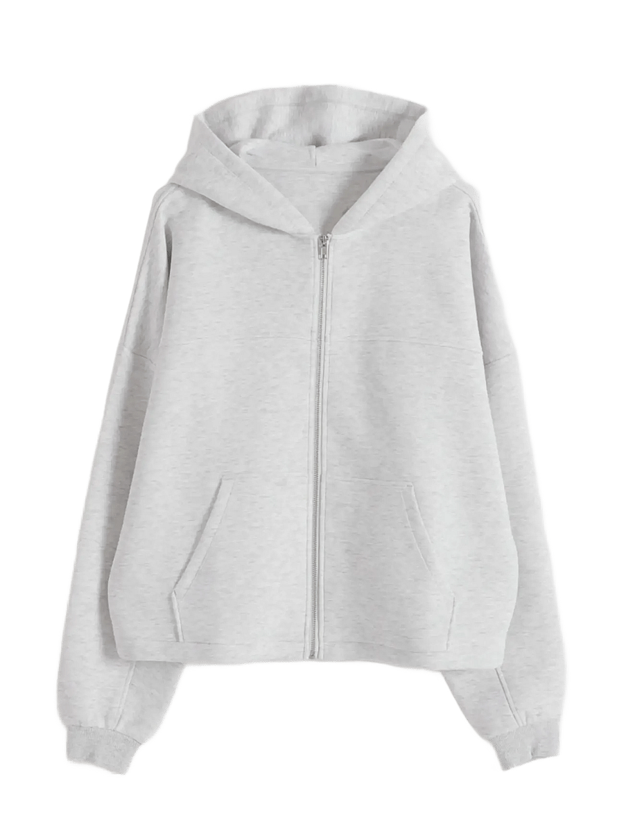 aim´n - Athletics Club Zip Hood - huvtröjor - light grey melange - 0