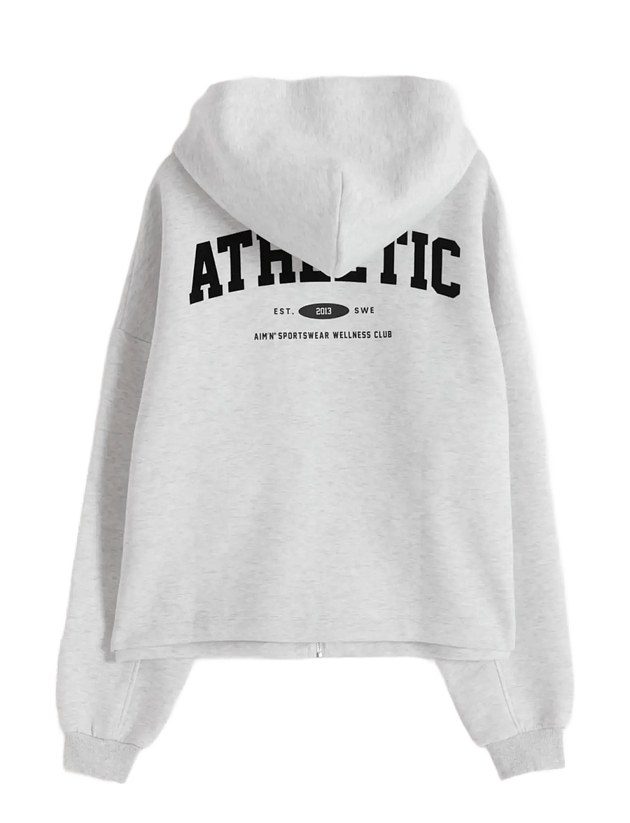 aim´n - Athletics Club Zip Hood - huvtröjor - light grey melange - 1