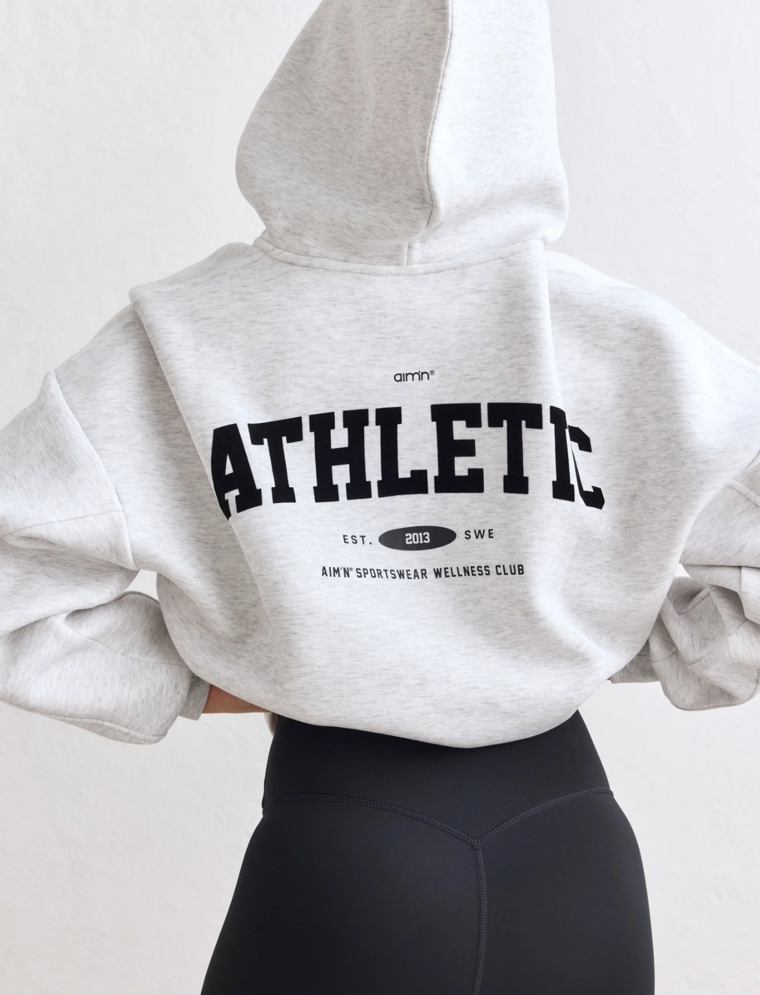 aim´n - Athletics Club Zip Hood - huvtröjor - light grey melange - 4