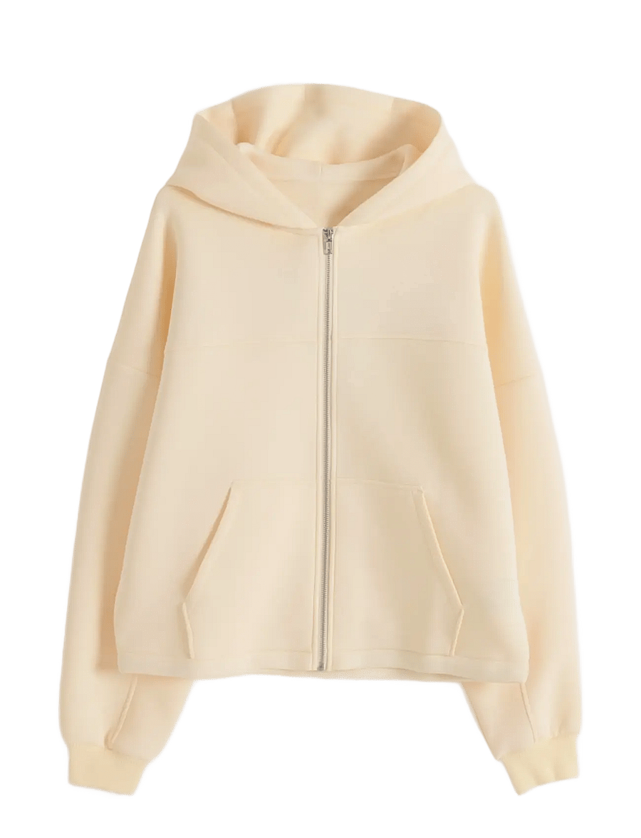 aim´n - Athletics Club Zip Hood - huvtröjor - oat - 1