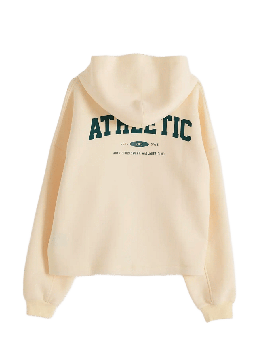 aim´n - Athletics Club Zip Hood - huvtröjor - oat - 2