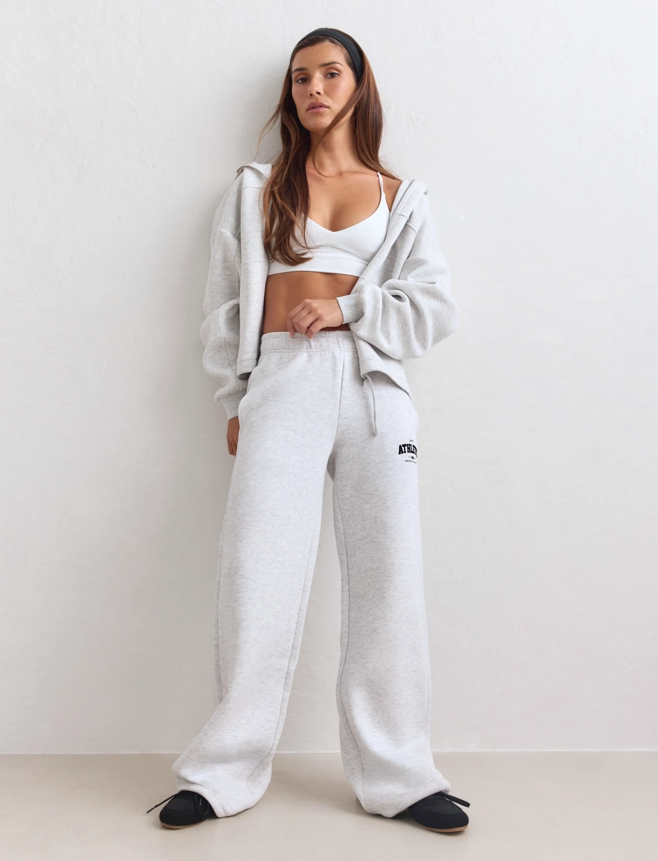 aim´n - Athletics Club Sweatpants - träningsbyxor - light grey melange - 0