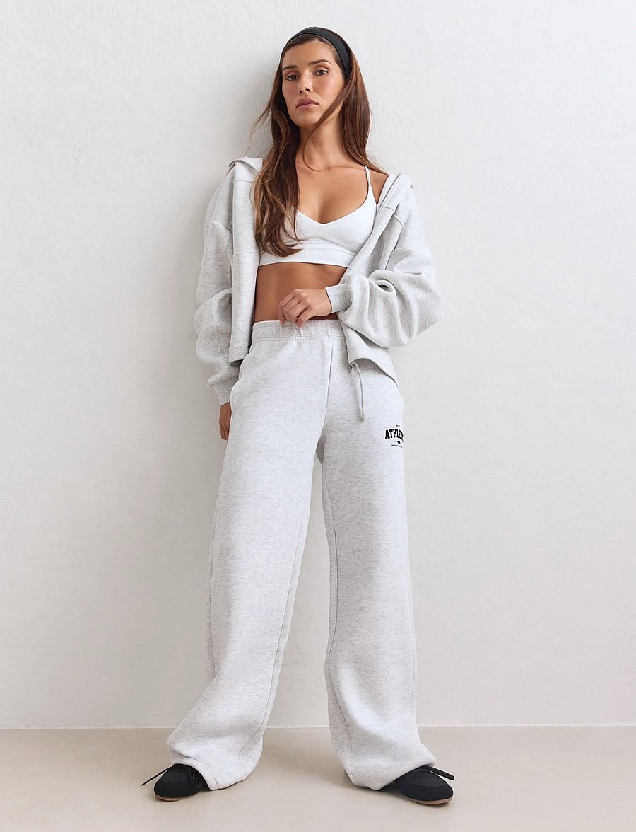 aim´n - Athletics Club Sweatpants - träningsbyxor - light grey melange - 0