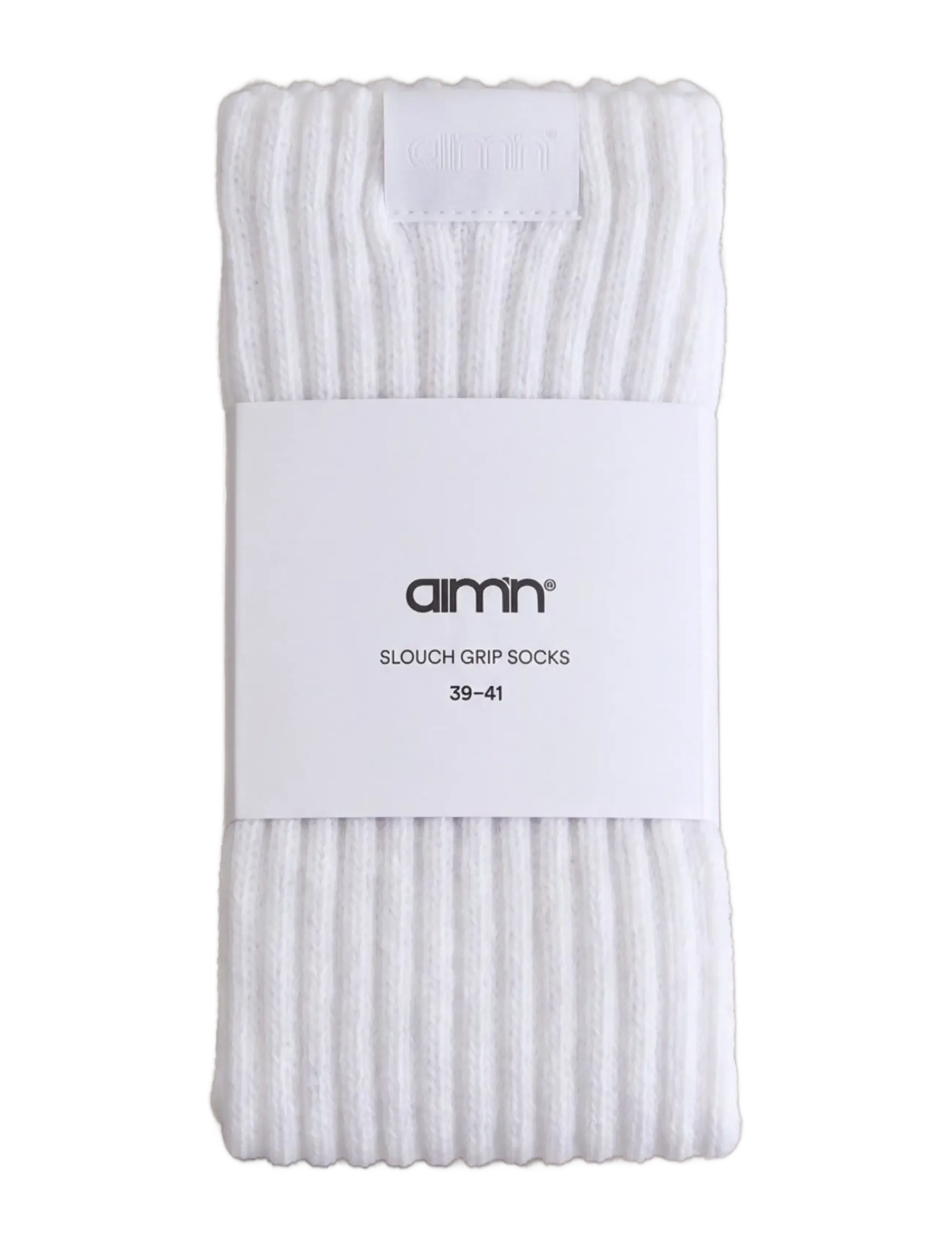 aim´n Slouch Grip Socks - Visa allt - WHITE / white
