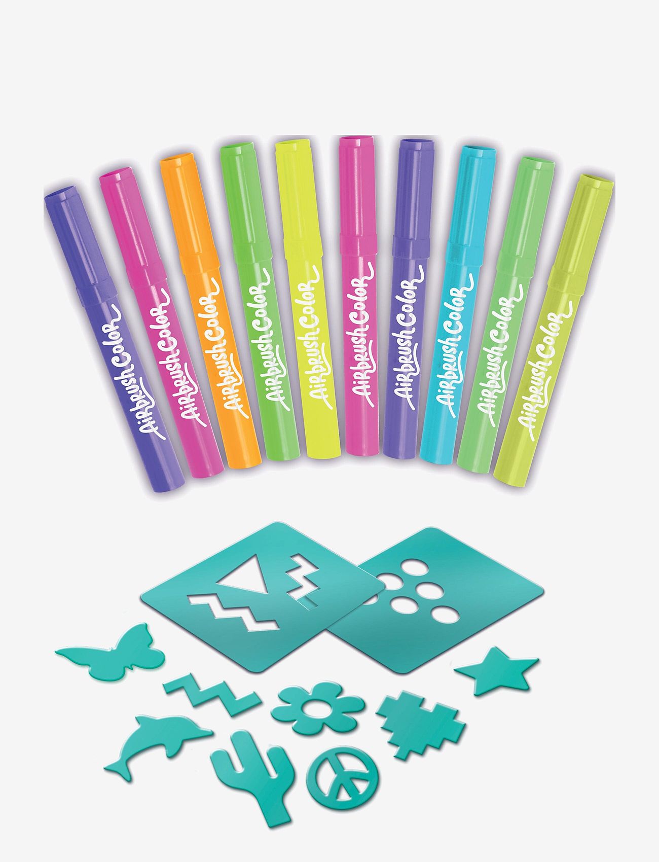 Airbrush Plush - AIRBRUSH PLUSH Refill Neon Kit x 10 marks - pysselset - multicolor - 0