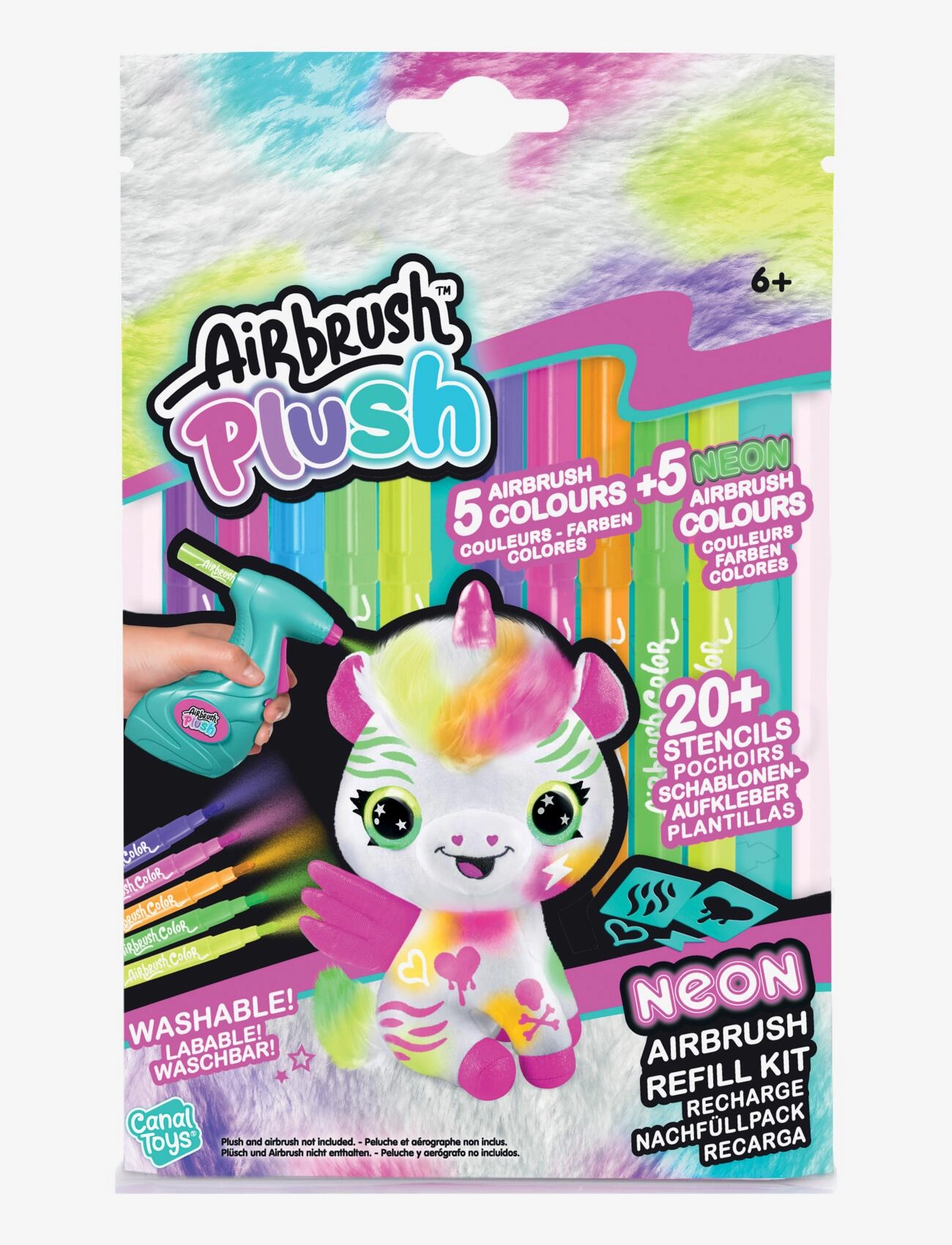 Airbrush Plush - AIRBRUSH PLUSH Refill Neon Kit x 10 marks - pyssel - multicolor - 2