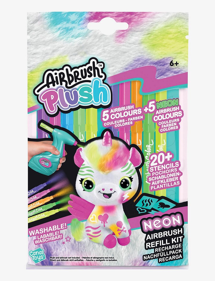 Airbrush Plush - AIRBRUSH PLUSH Refill Neon Kit x 10 marks - föndursett - multicolor - 2