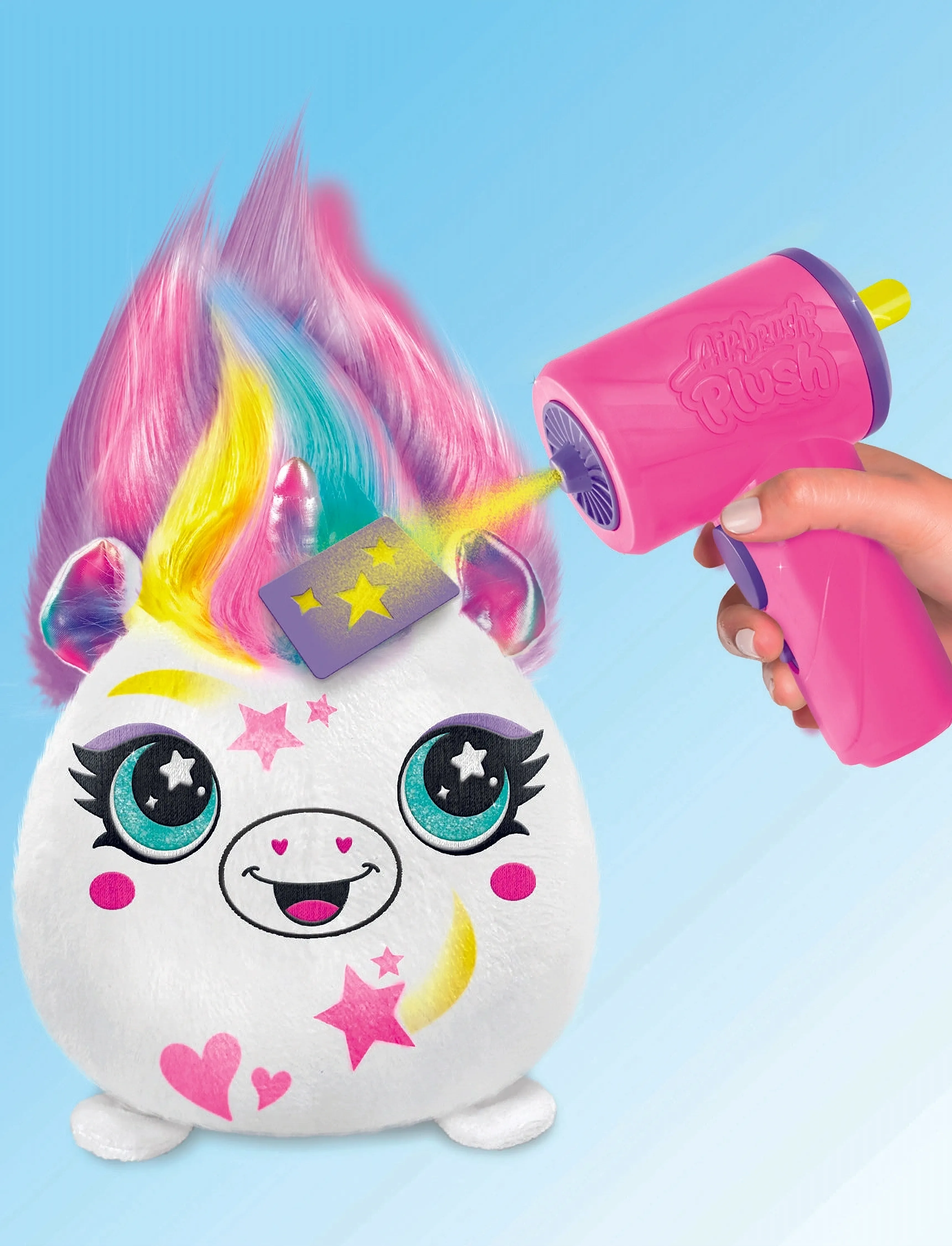 Airbrush Plush Hair'iffic 17Cm Squish Pal-Princess, Børn, Stuffed Legetøj, Multi/mønstret, Str: ONE SIZE