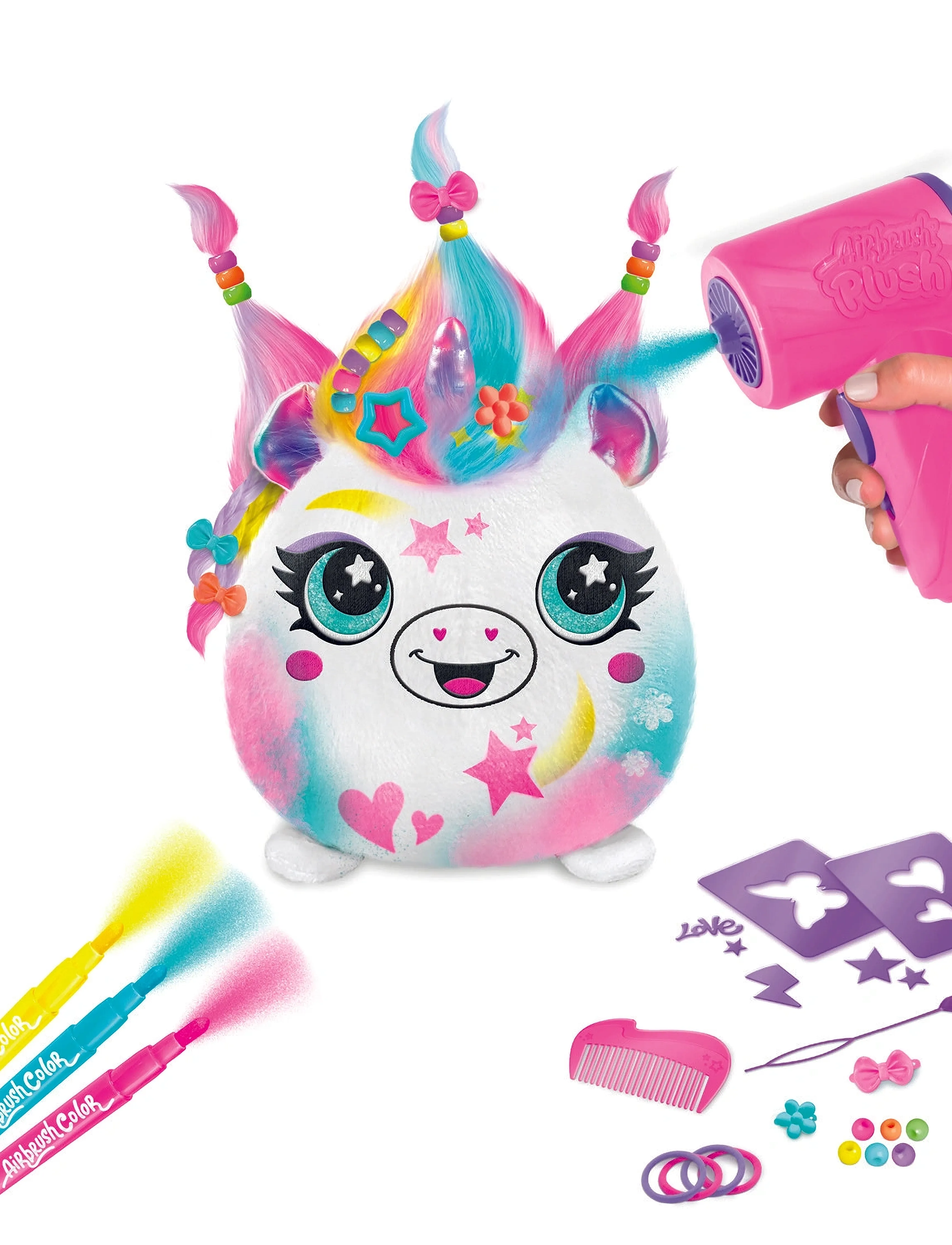 Airbrush Plush - AIRBRUSH PLUSH Hair'iffic 17cm Squish Pal-Princess - bamser - multicolor - 3