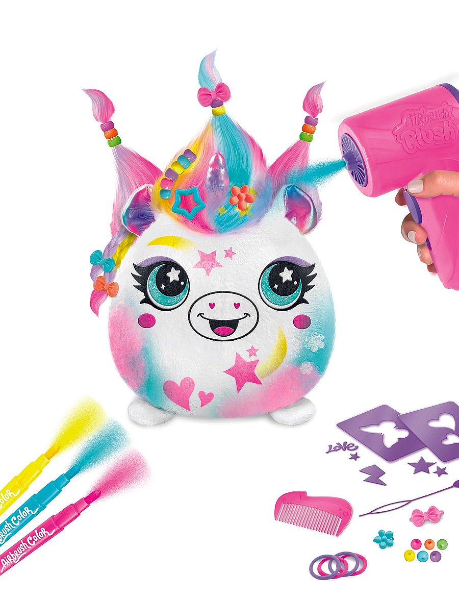 Airbrush Plush - AIRBRUSH PLUSH Hair'iffic 17cm Squish Pal-Princess - mjúk leikföng & fígúrur - multicolor - 3