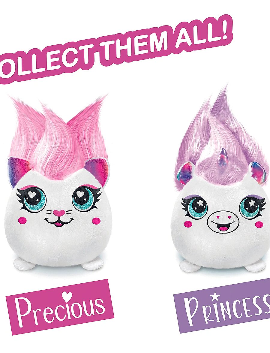 Airbrush Plush - AIRBRUSH PLUSH Hair'iffic 17cm Squish Pal-Princess - mjúk leikföng & fígúrur - multicolor - 4