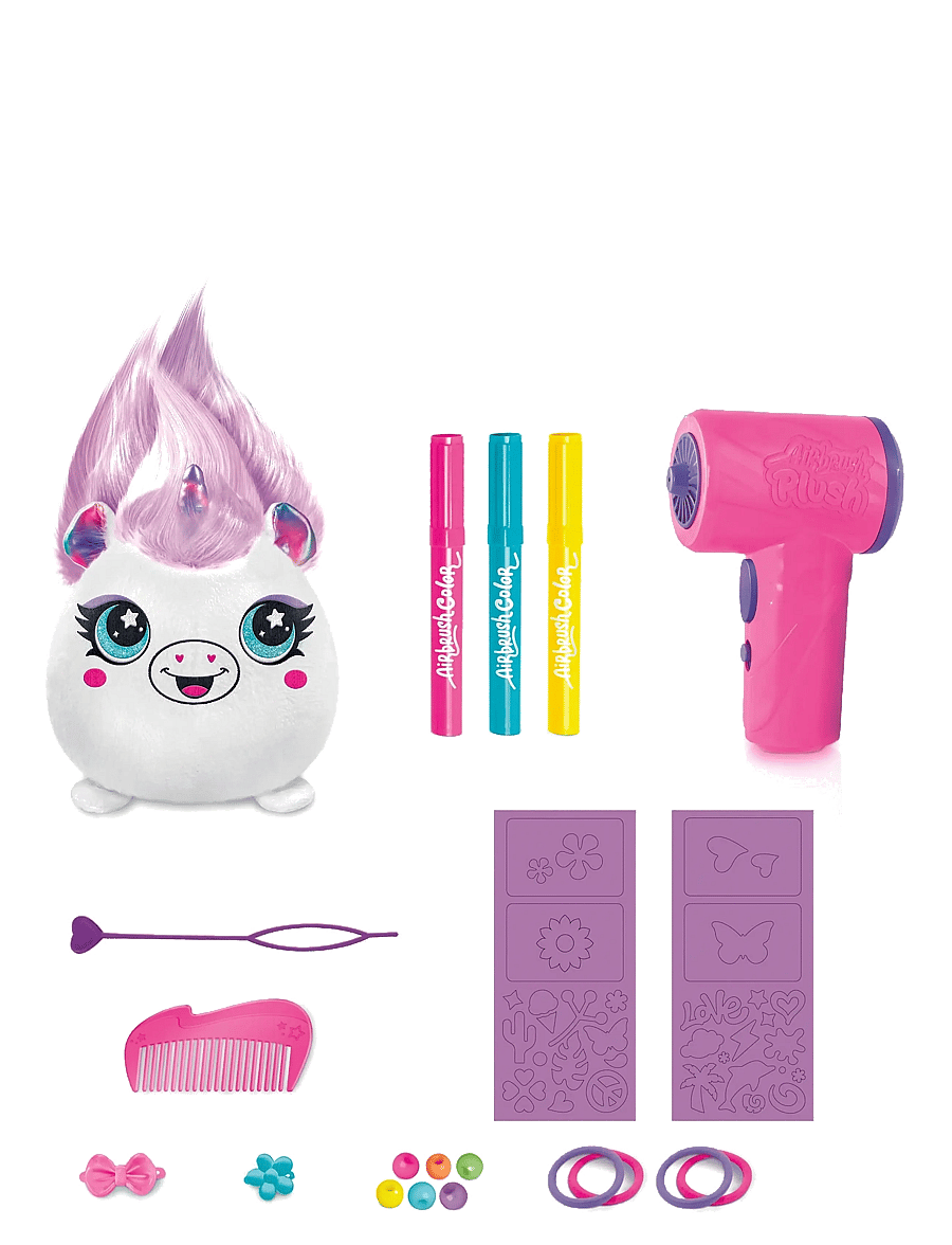 Airbrush Plush - AIRBRUSH PLUSH Hair'iffic 17cm Squish Pal-Princess - mjúk leikföng & fígúrur - multicolor - 2