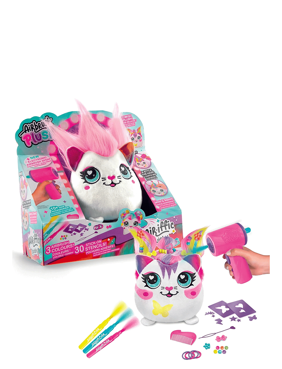 Airbrush Plush - AIRBRUSH PLUSH Hair'iffic 17cm Squish Pal-Precious - mjúk leikföng & fígúrur - multicolor - 1