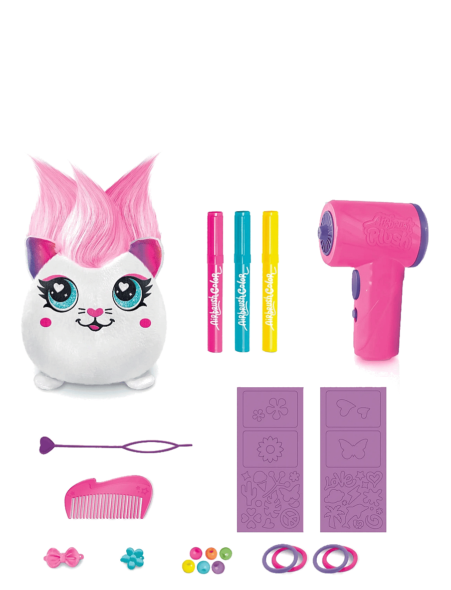 Airbrush Plush - AIRBRUSH PLUSH Hair'iffic 17cm Squish Pal-Precious - mjúk leikföng & fígúrur - multicolor - 3