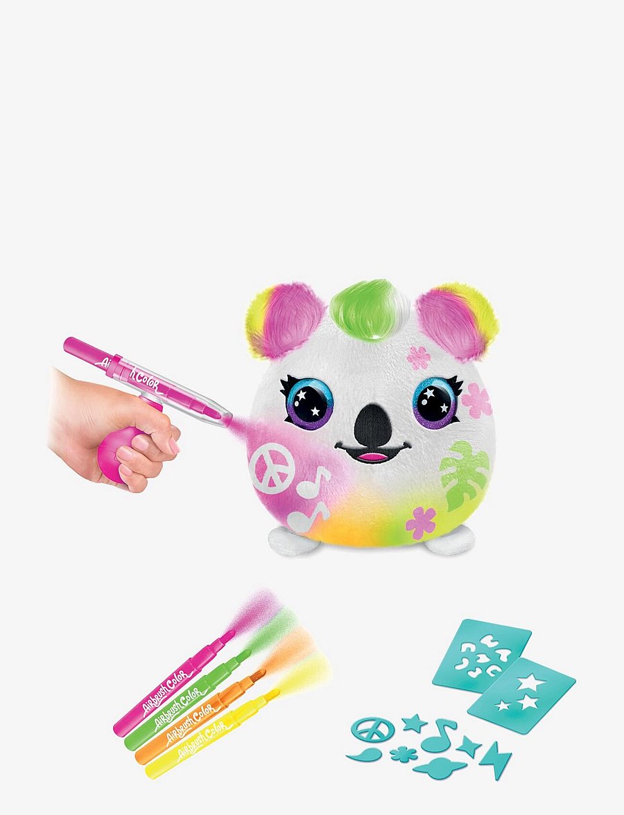 Airbrush Plush - AIRBRUSH PLUSH Neon Squish Pals Paint Can - föndursett - multicolor - 1