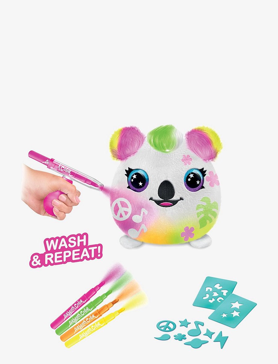Airbrush Plush - AIRBRUSH PLUSH Neon Squish Pals Paint Can - föndursett - multicolor - 2