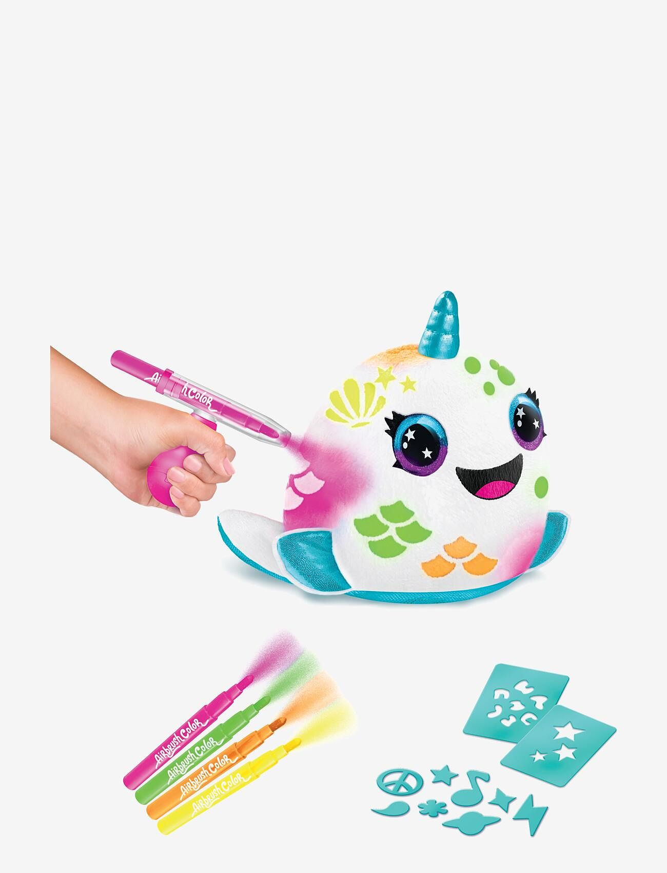 Airbrush Plush - AIRBRUSH PLUSH Neon Squish Pals Paint Can - askartelusarja - multicolor - 4