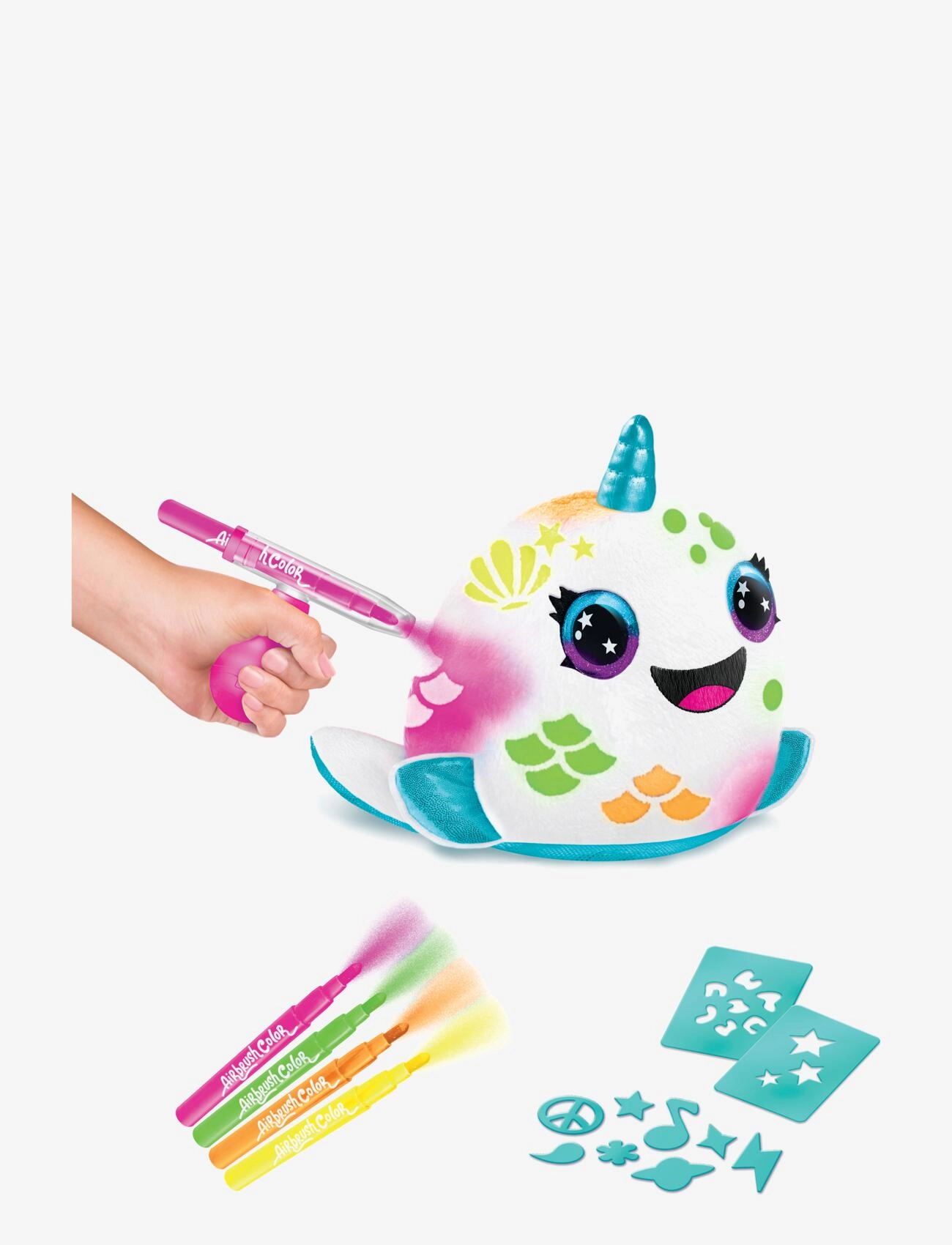 Airbrush Plush - AIRBRUSH PLUSH Neon Squish Pals Paint Can - föndursett - multicolor - 4