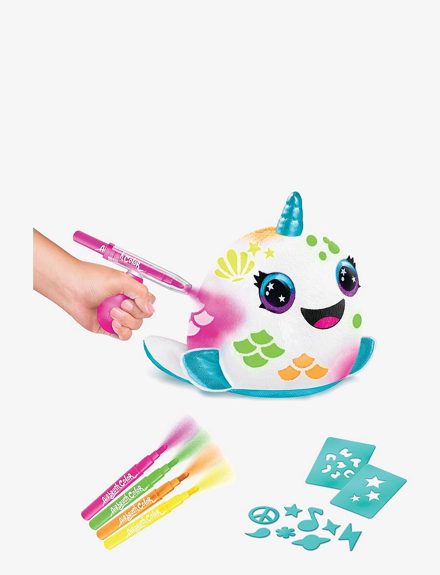 Airbrush Plush - AIRBRUSH PLUSH Neon Squish Pals Paint Can - föndursett - multicolor - 4