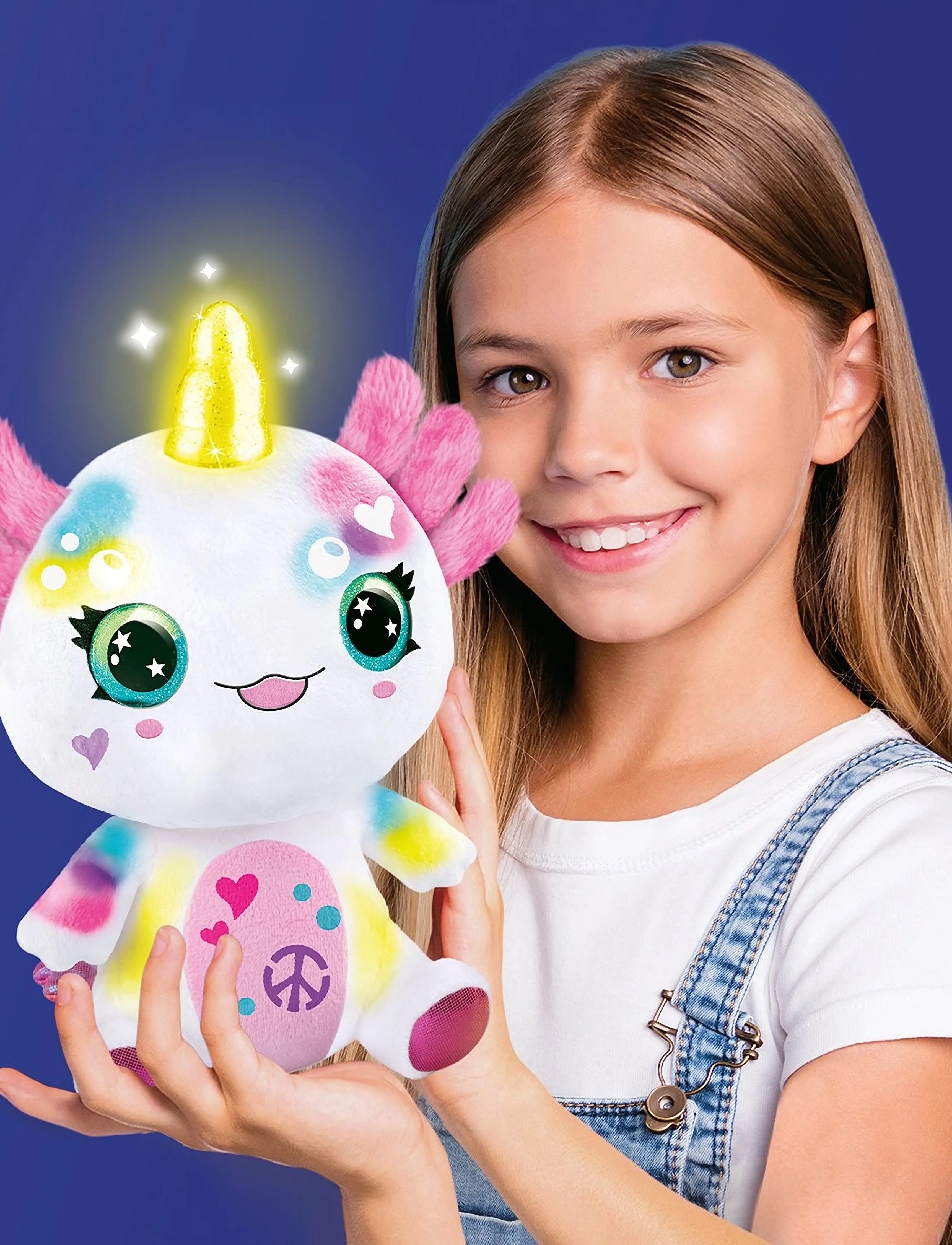 Airbrush Plush Airbrush Plush Axolotlcorn 20cm, One Size, White, Håndværk > Slime, Børn