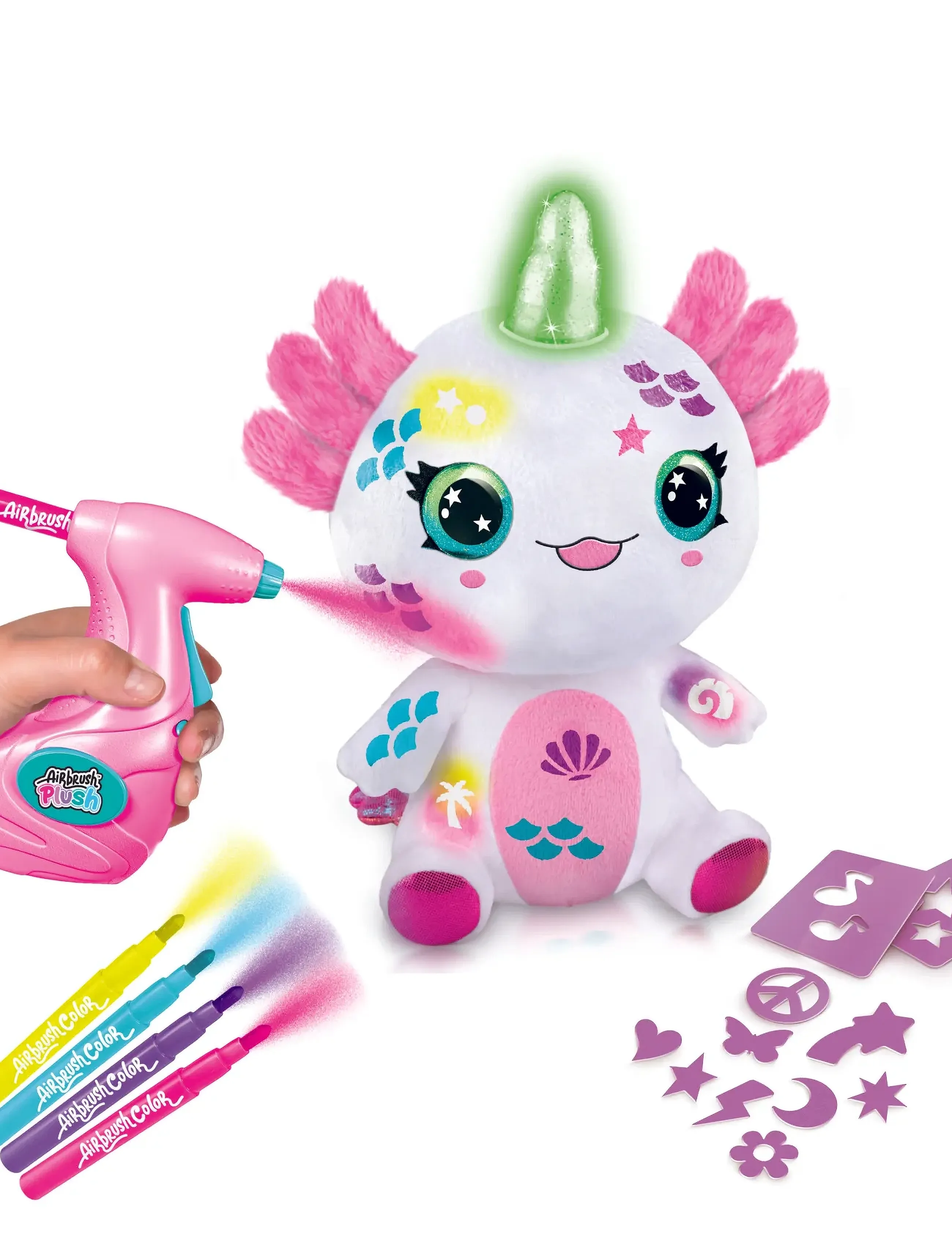 Airbrush Plush - AIRBRUSH PLUSH Axolotlcorn 20cm - slim - multicolor - 3