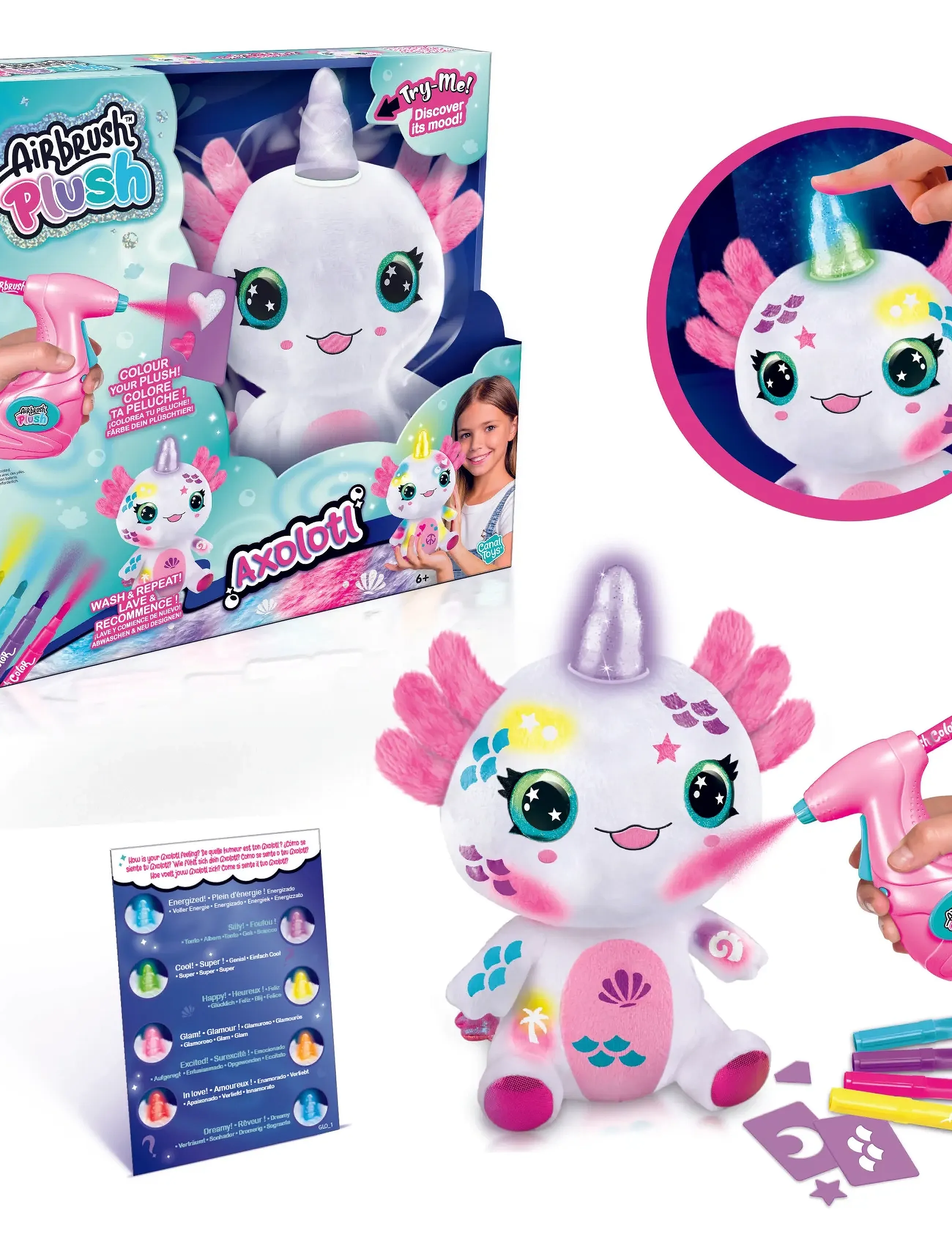 Airbrush Plush - AIRBRUSH PLUSH Axolotlcorn 20cm - slim - multicolor - 4