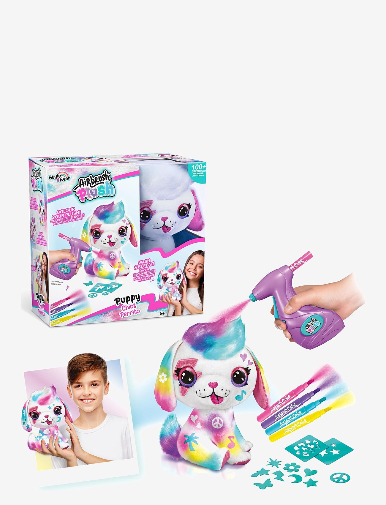 Airbrush Plush - Airbrush Plush Puppy - craft sets - multi coloured - 3