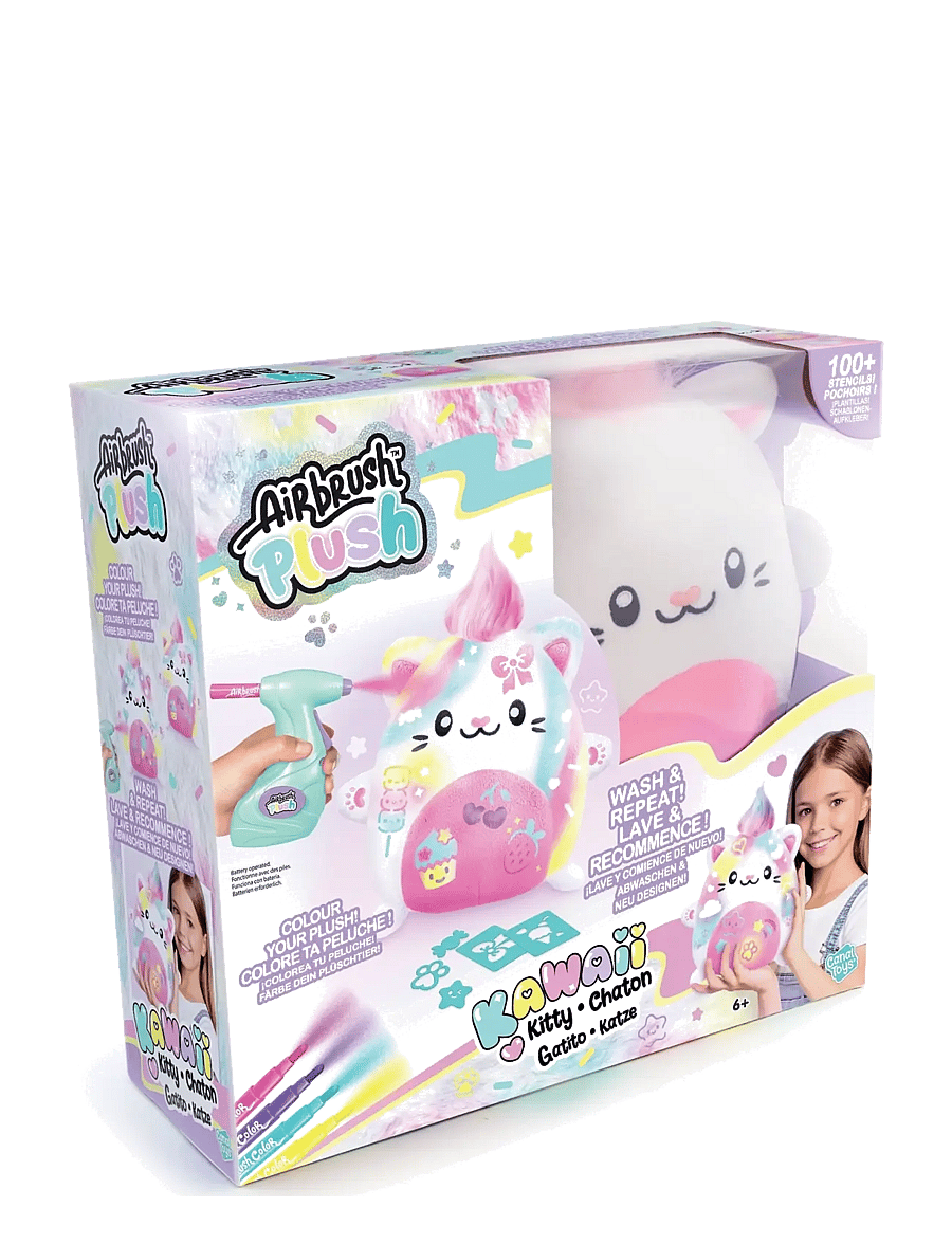 Airbrush Plush - AIRBRUSH PLUSH Kawaii Kitty 20cm - föndursett - multicolor - 0