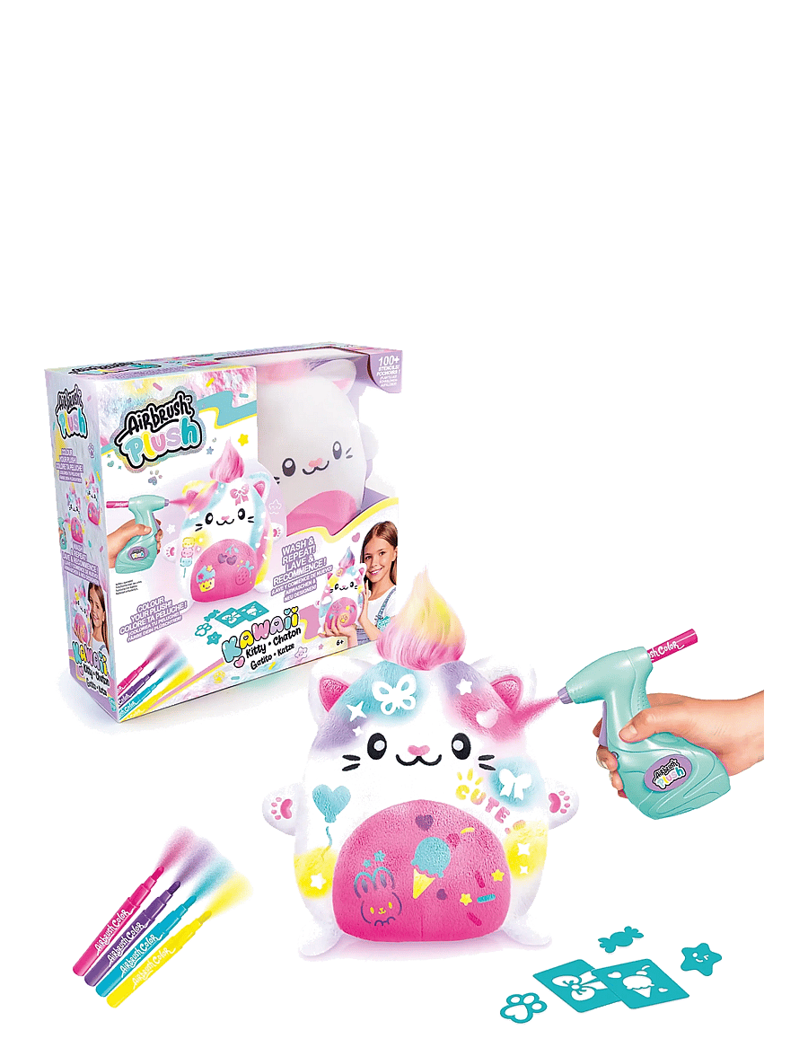 Airbrush Plush - AIRBRUSH PLUSH Kawaii Kitty 20cm - föndursett - multicolor - 1