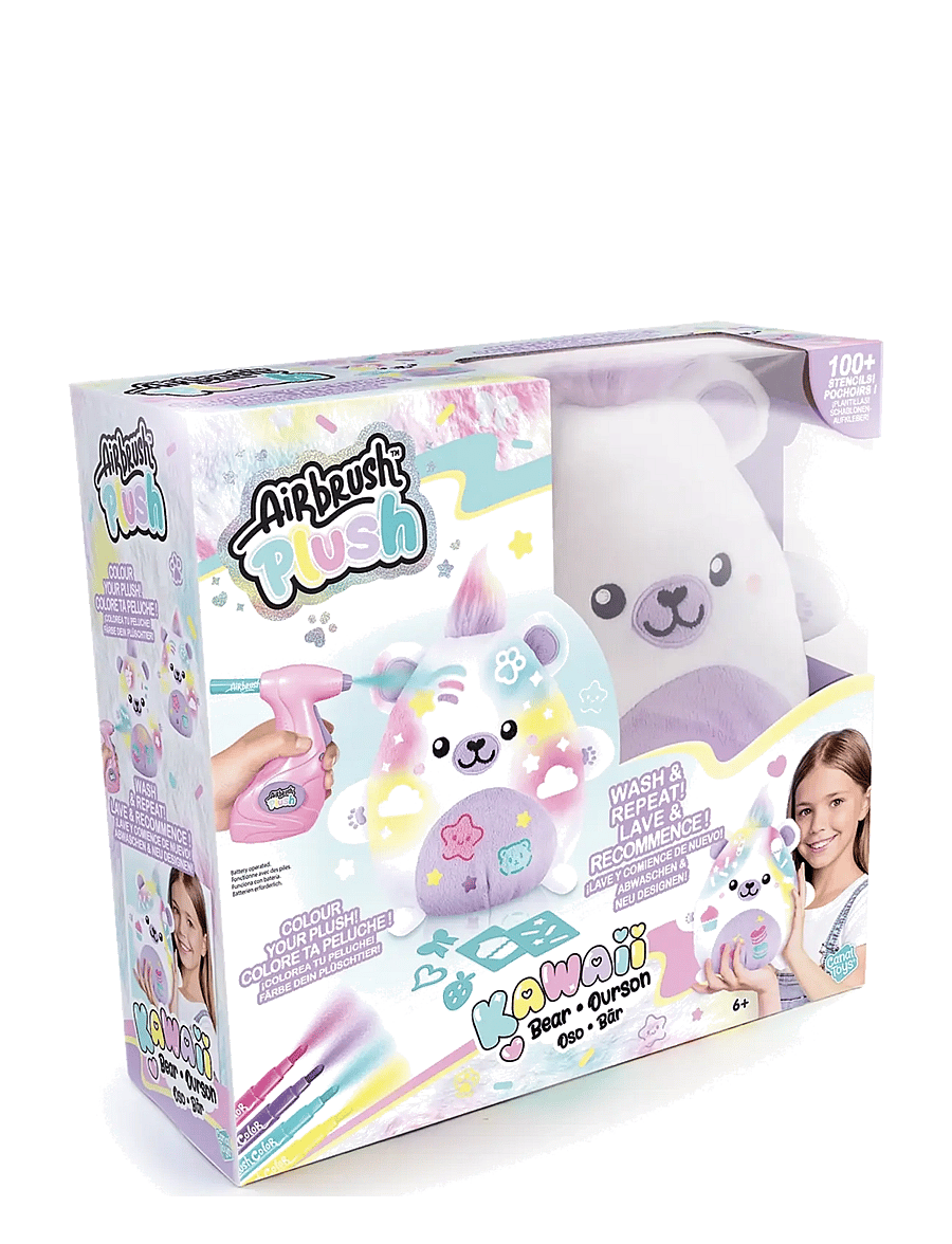 Airbrush Plush - AIRBRUSH PLUSH Kawaii Bear 20cm - föndursett - multicolor - 0