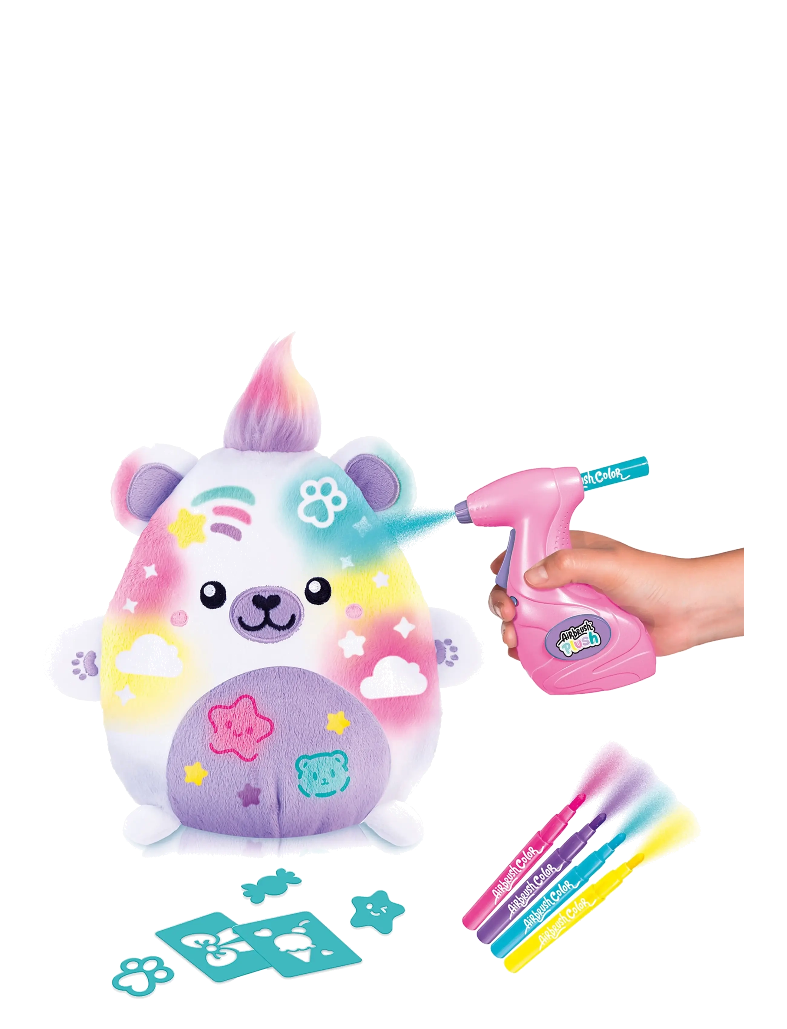 Airbrush Plush - AIRBRUSH PLUSH Kawaii Bear 20cm - kreasæt - multicolor - 2