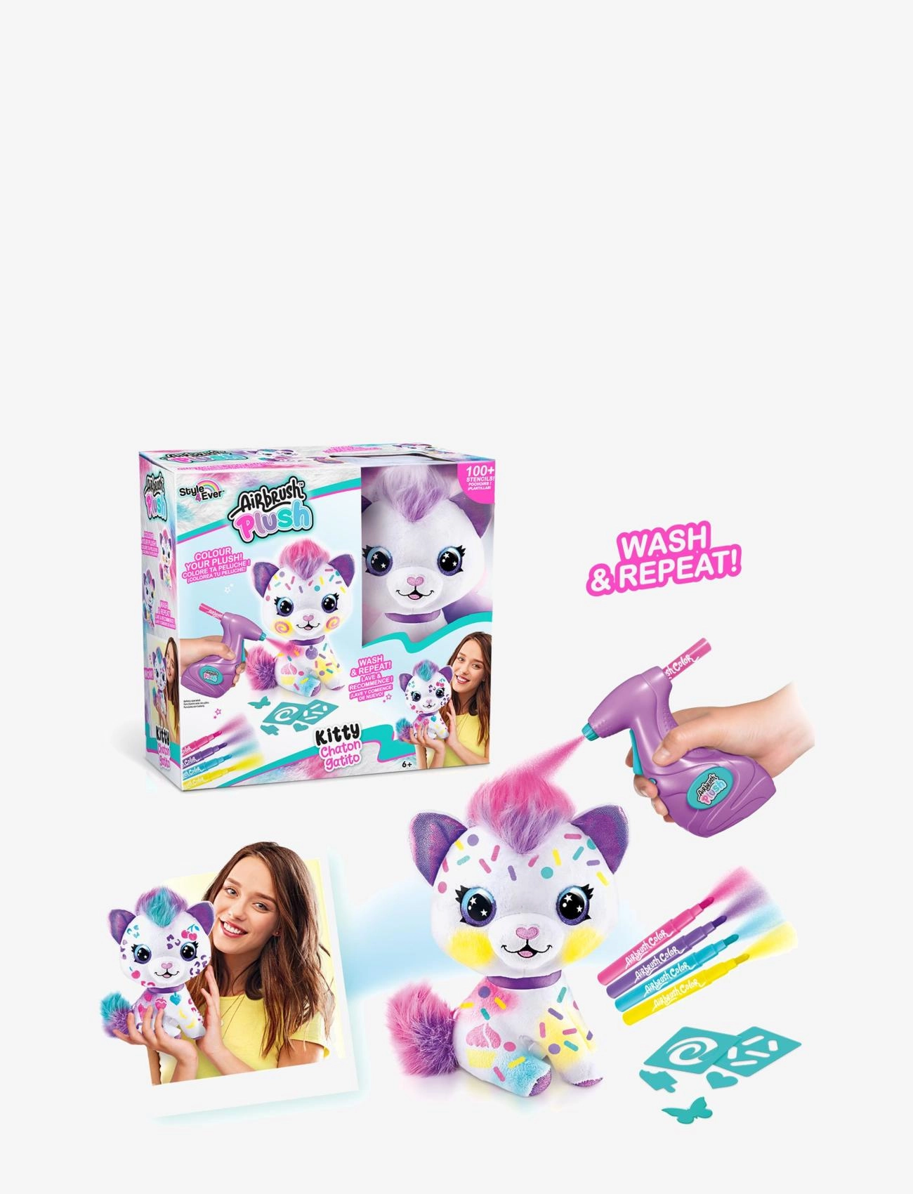 Airbrush Plush - AIRBRUSH PLUSH Kitty - hobbysett - multi coloured - 2