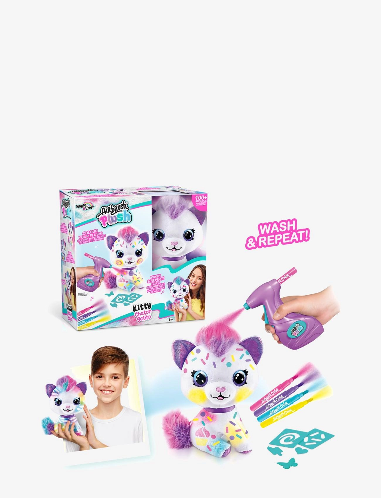 Airbrush Plush - AIRBRUSH PLUSH Kitty - hobbysett - multi coloured - 3