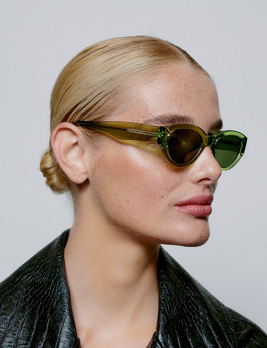 A.Kjærbede - Winnie - runde solbriller - light olive transparent - 4