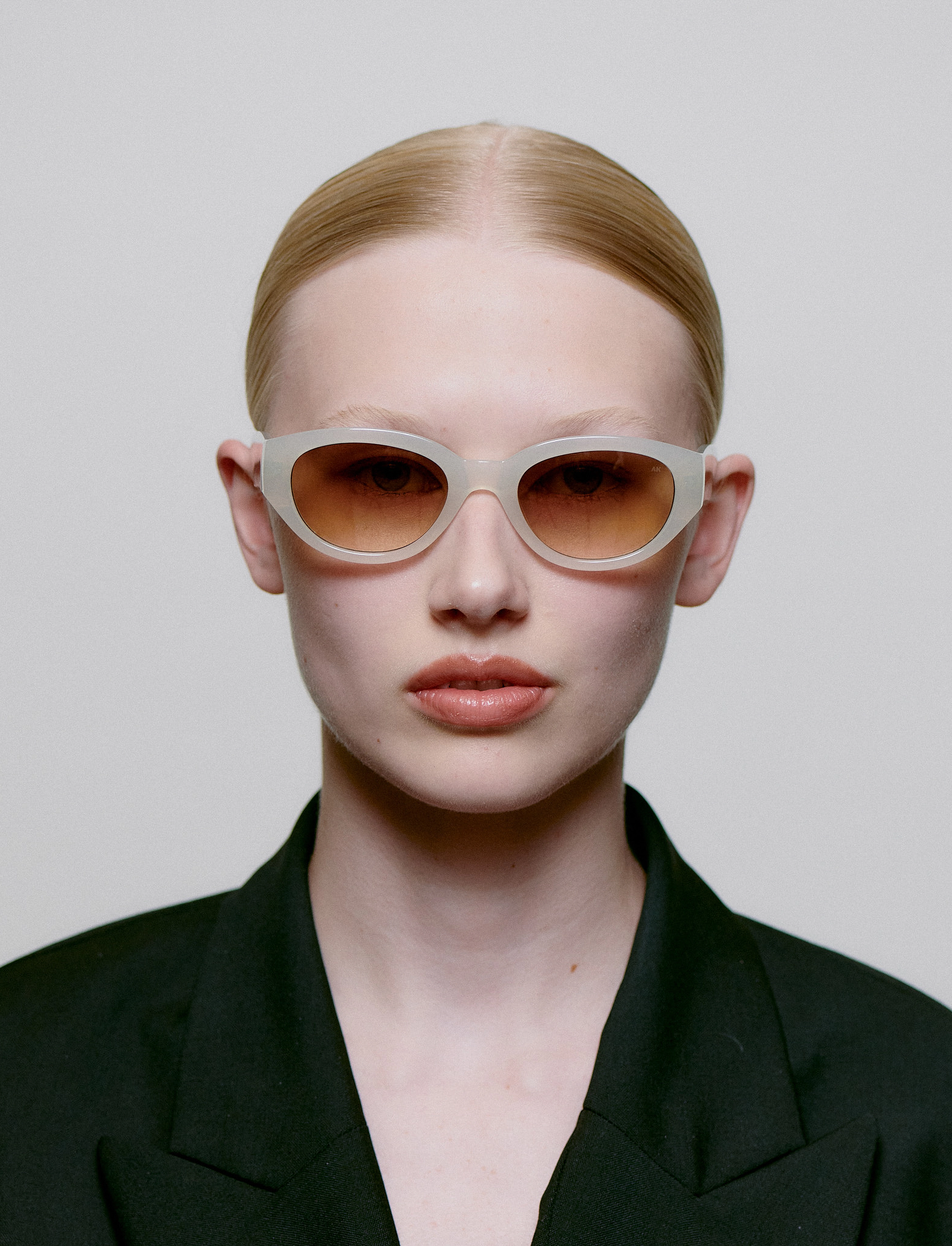 A.Kjærbede Winnie, One Size, Sunglasses, Creme - Round Frame Frauen