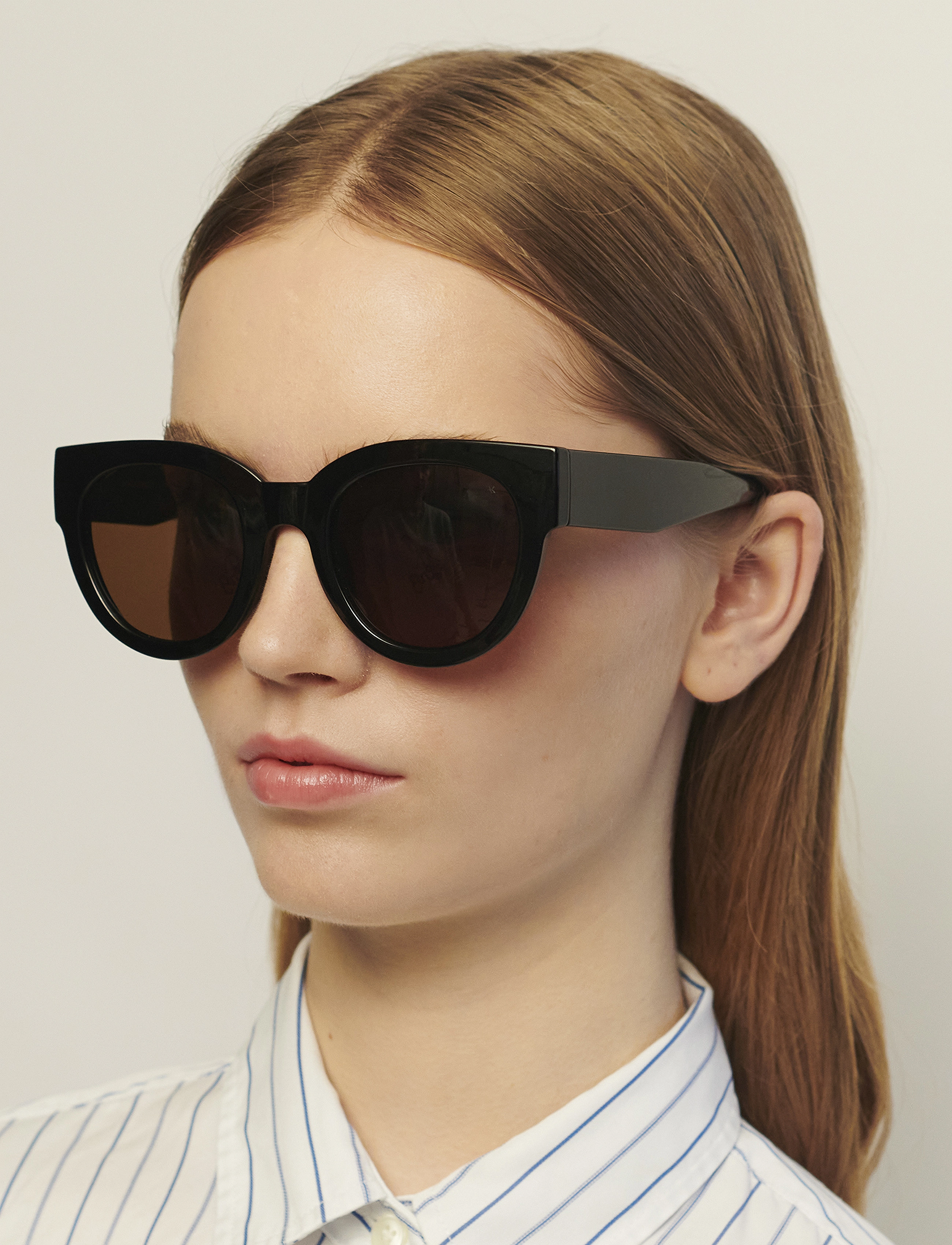 A.Kjærbede Lilly, One Size, Sunglasses, Schwarz - Round Frame Frauen