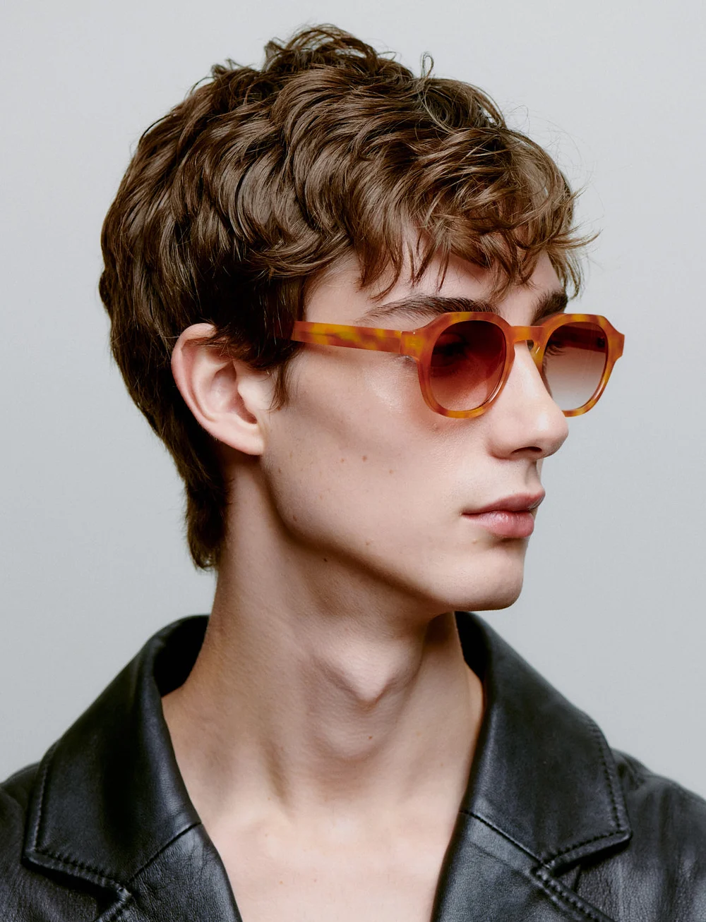 A.Kjærbede - Zan - runde solbriller - burnt amber - 5