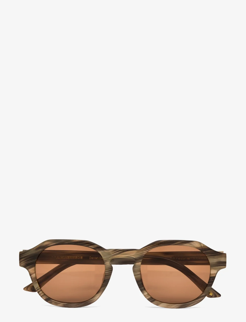 A.Kjærbede - Zan - runde solbriller - striped horn - 1