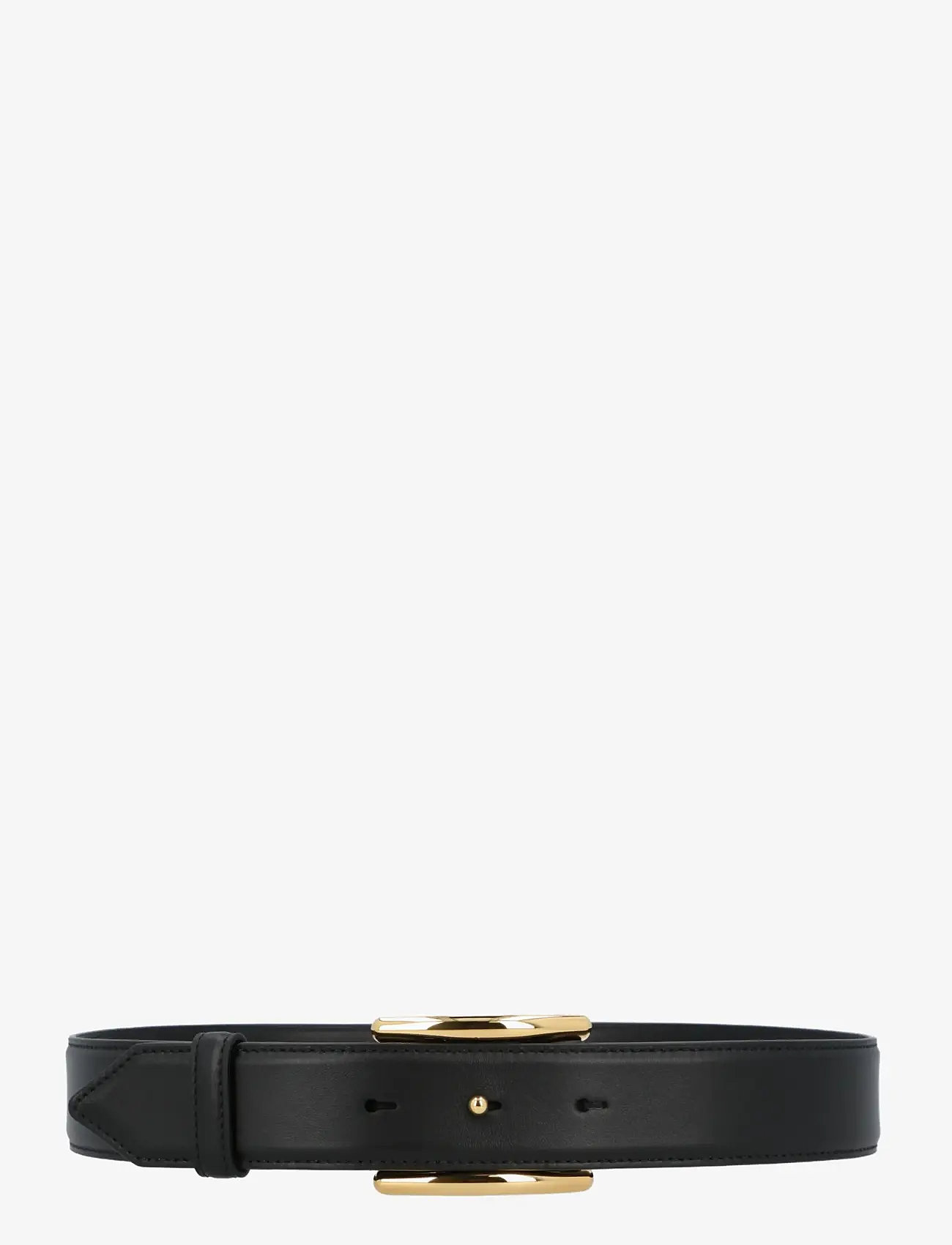 Alaia - Curve leather belt - leather belts - black - 0