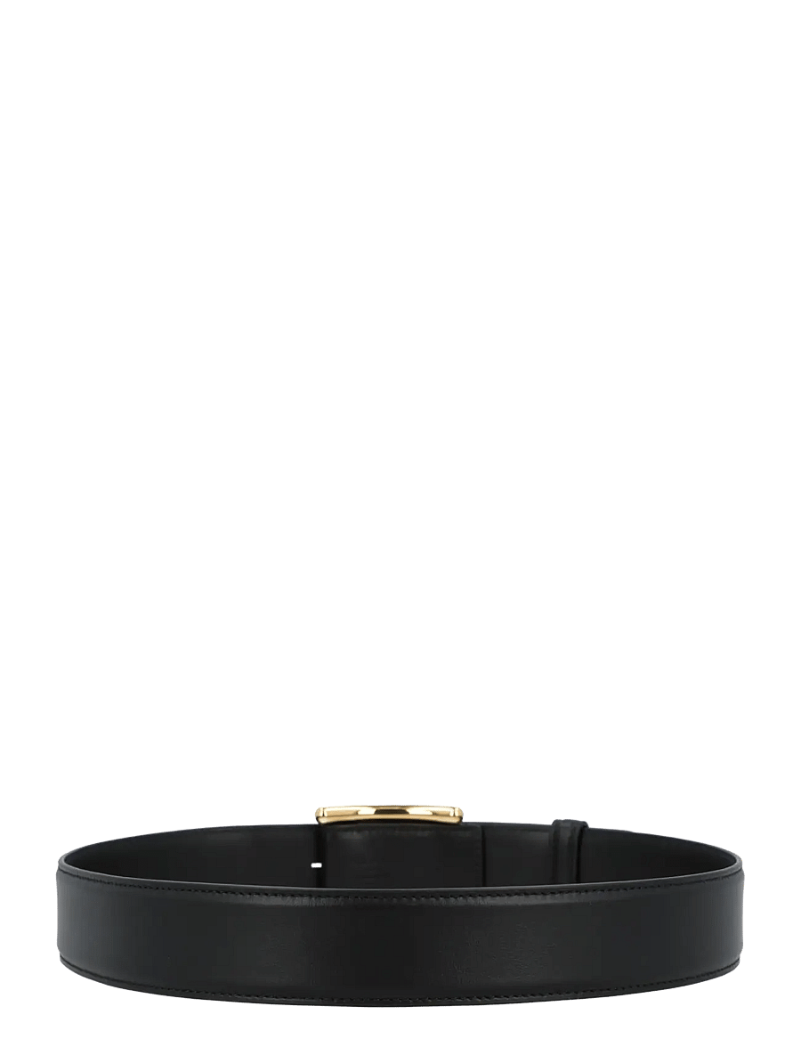 Alaia - Curve leather belt - læderbælter - black - 1