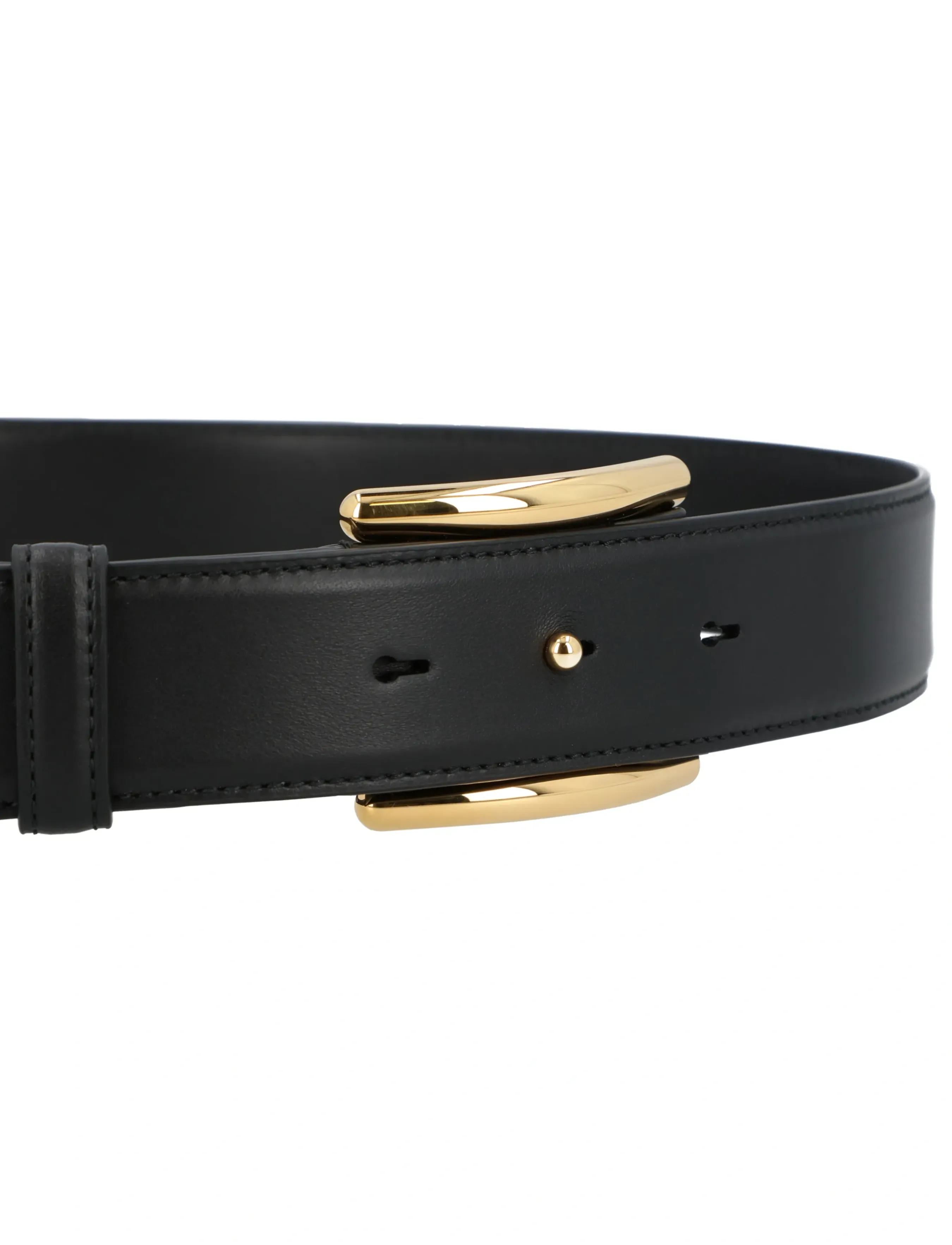 Alaia - Curve leather belt - nahkavyöt - black - 2