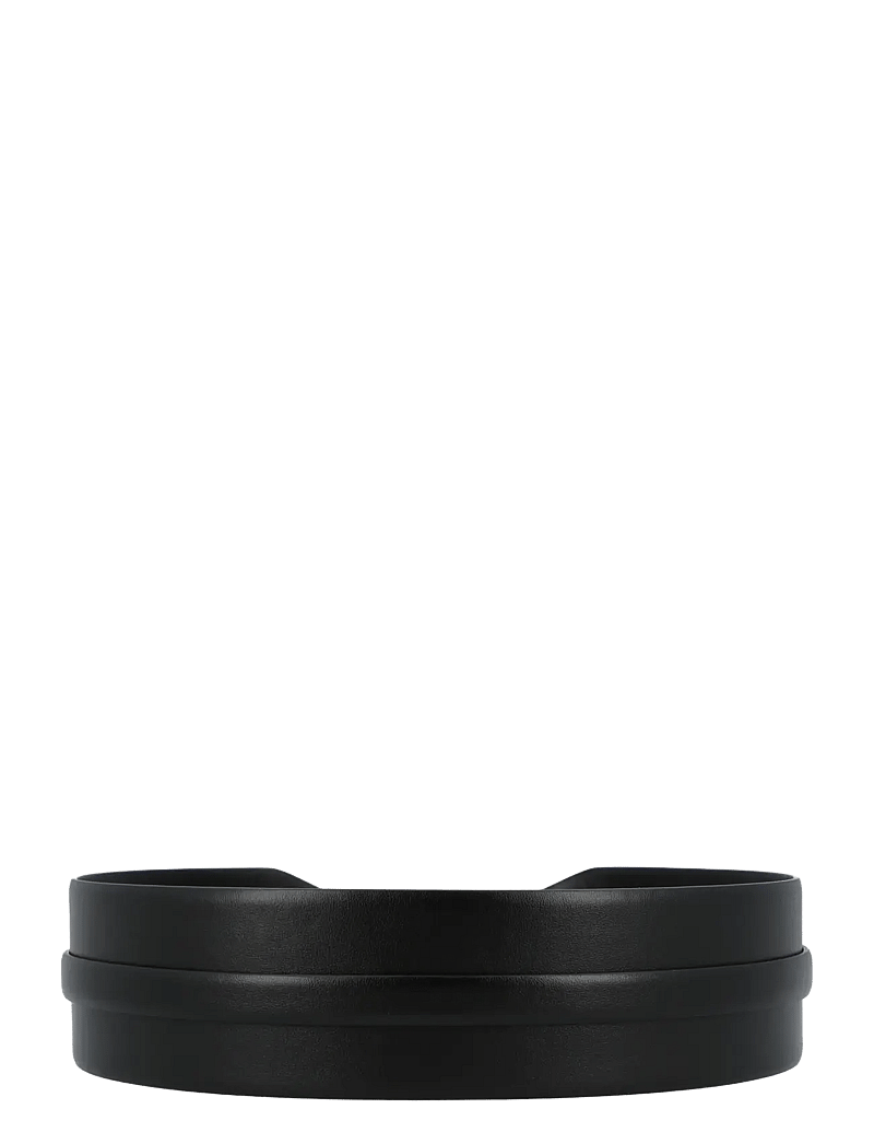Alaia - Wide Double Leather Belt - ledergürtel - black - 1