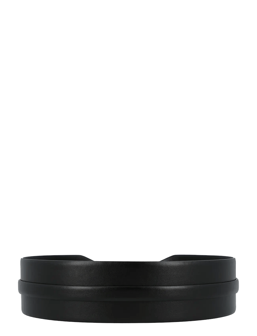 Alaia - Wide Double Leather Belt - ledergürtel - black - 1
