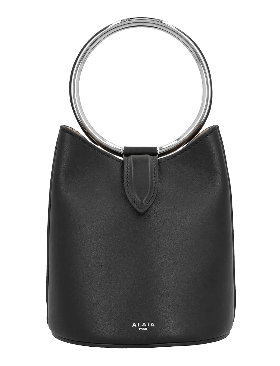 Alaia - Mini Ring Bucket Bag - bucket bags - black - 0