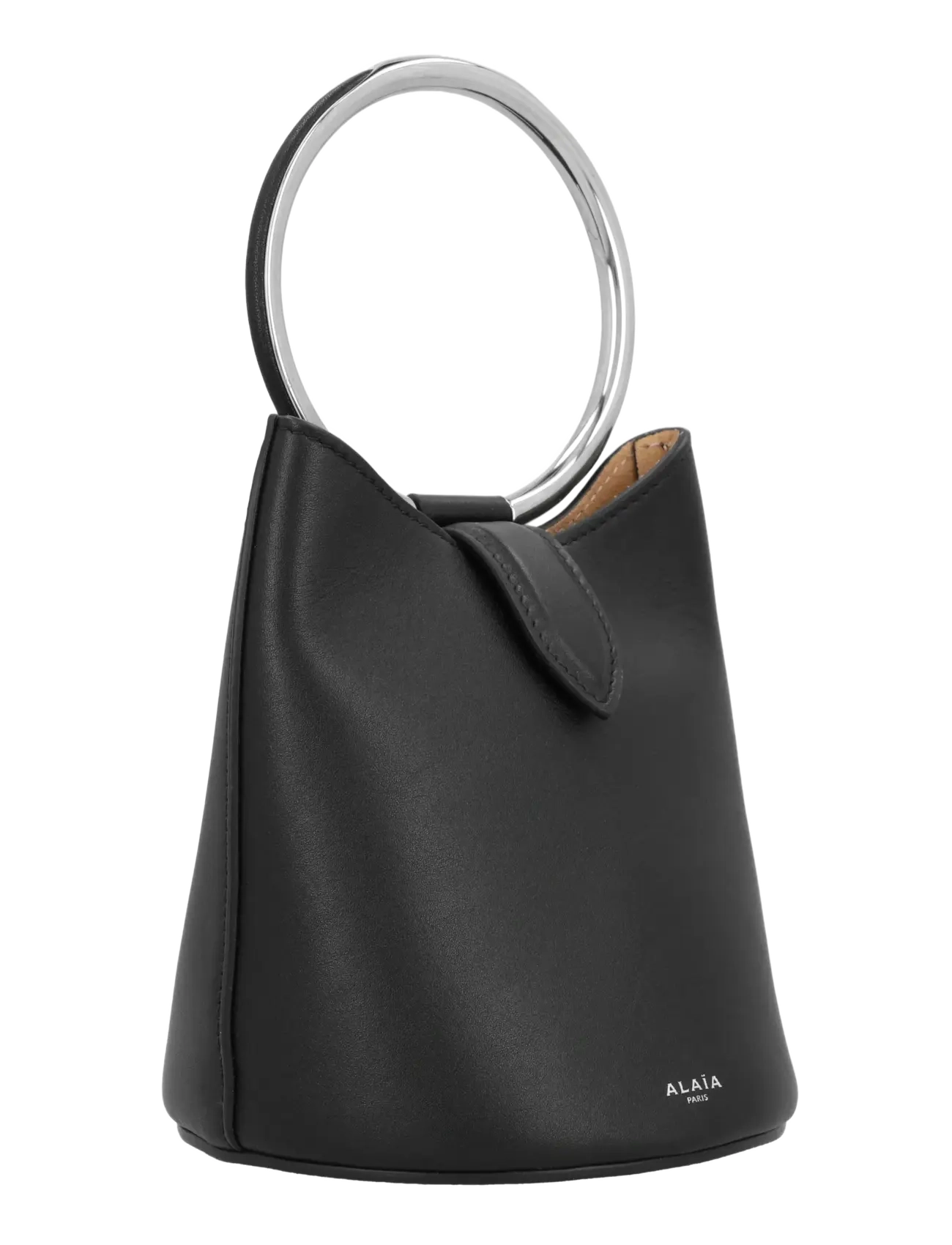 Alaia - Mini Ring Bucket Bag - bucket bags - black - 1